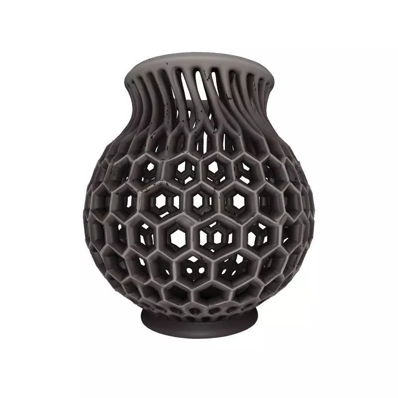Voronoi Style Pot Holder Vase Modern 3D Printed Showpiece 3D print model_2