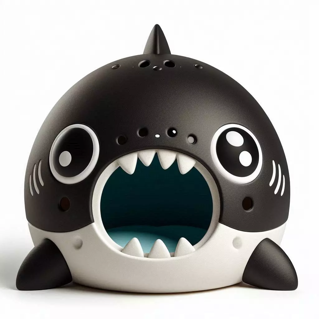 Fish with Open Mouth Decorative 3D Printed 3D print model