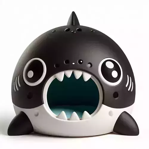 Fish with Open Mouth Decorative 3D Printed