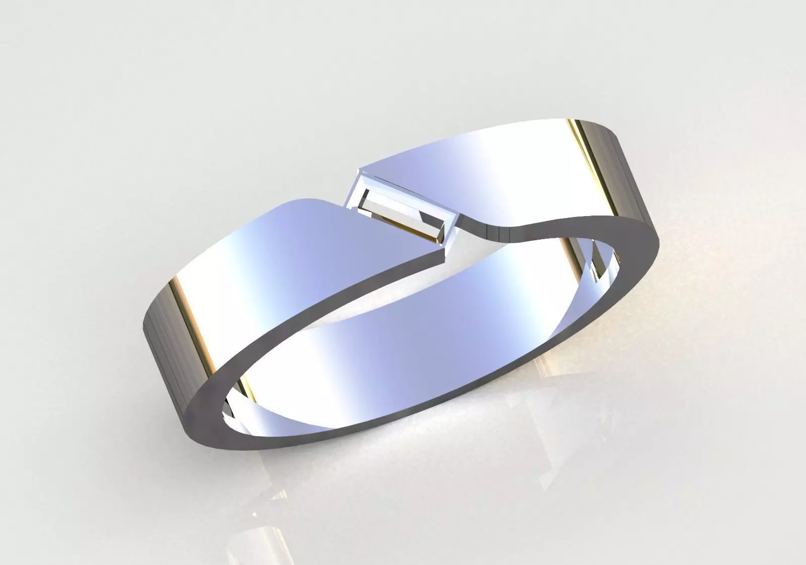  Modern Minimalist stl 3dm Ring model mr0296 3D print model_15