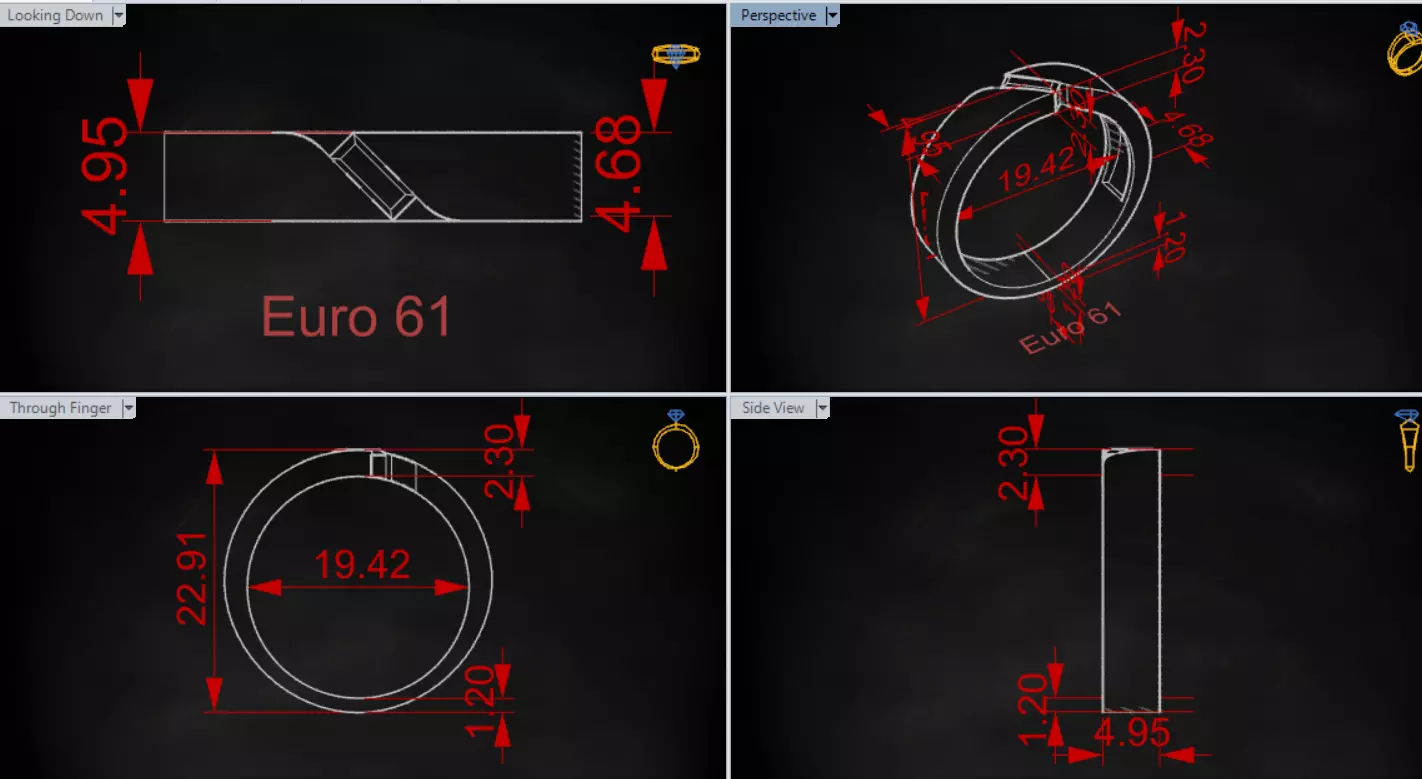  Modern Minimalist stl 3dm Ring model mr0296 3D print model_19