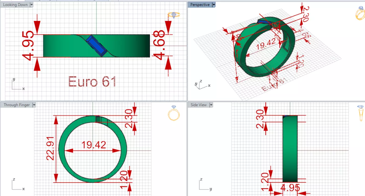 Modern Minimalist stl 3dm Ring model mr0296 3D print model_18