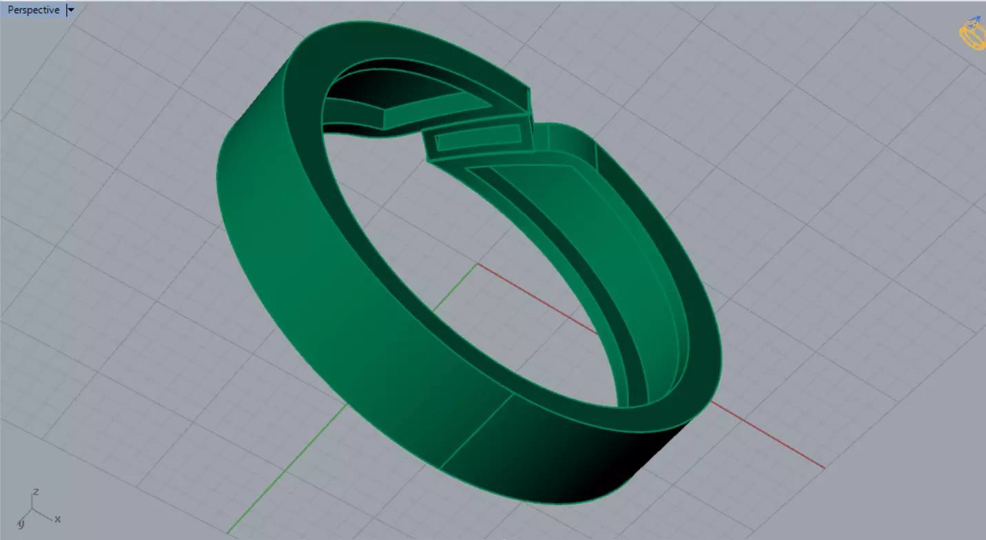  Modern Minimalist stl 3dm Ring model mr0296 3D print model_10
