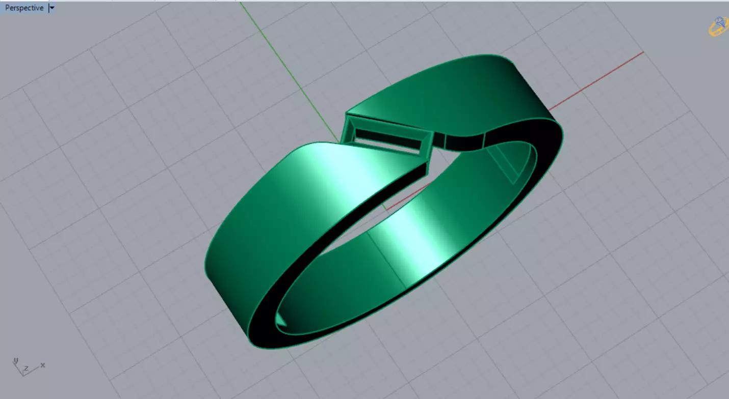  Modern Minimalist stl 3dm Ring model mr0296 3D print model_6