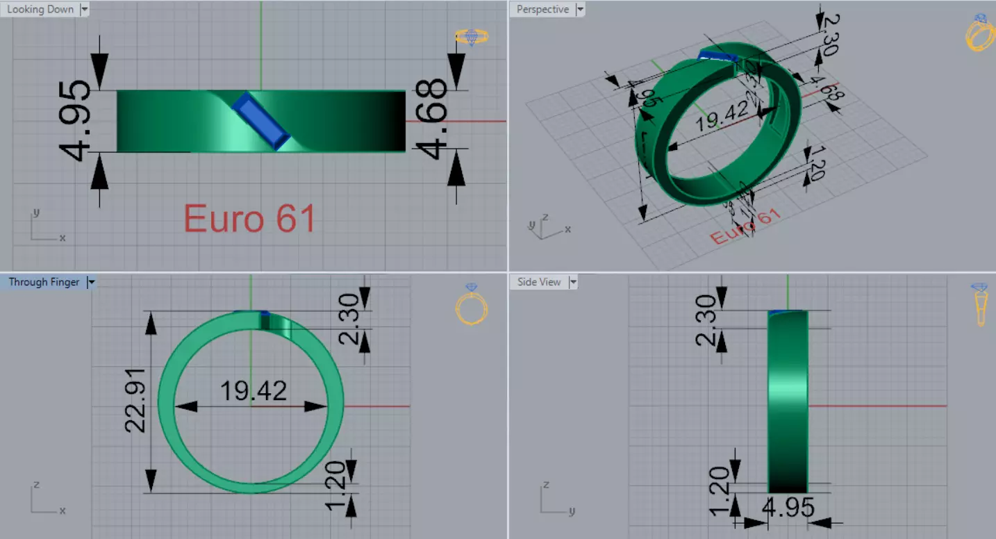 Modern Minimalist stl 3dm Ring model mr0296 3D print model_8