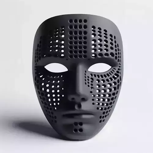 Full Face Mask Showpiece  3D Printable Artistic Sculpture 3D print model