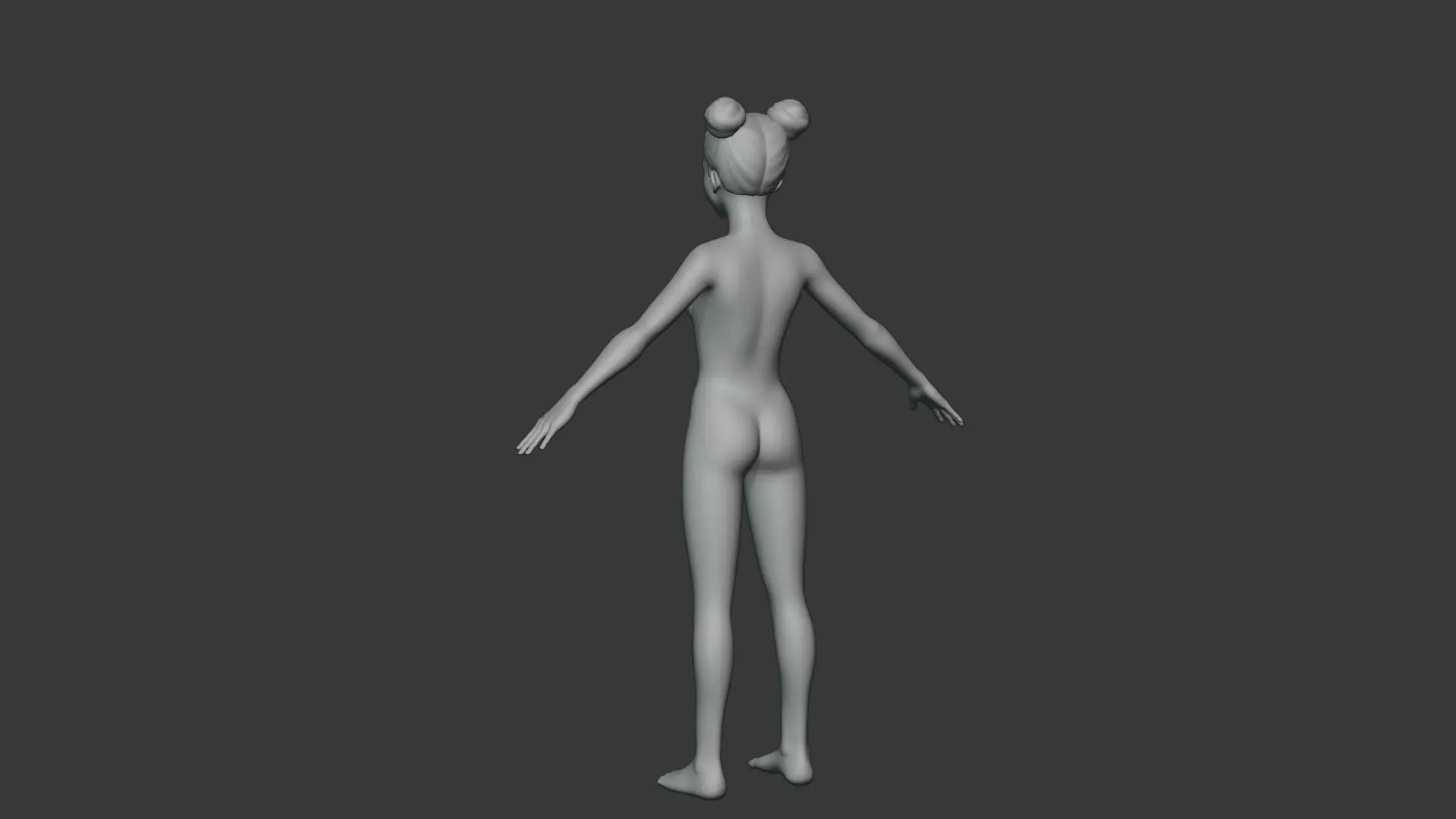 Stylized Human Body Base Mesh IK FK Face Rig Animation Ready Low-poly 3D model_92