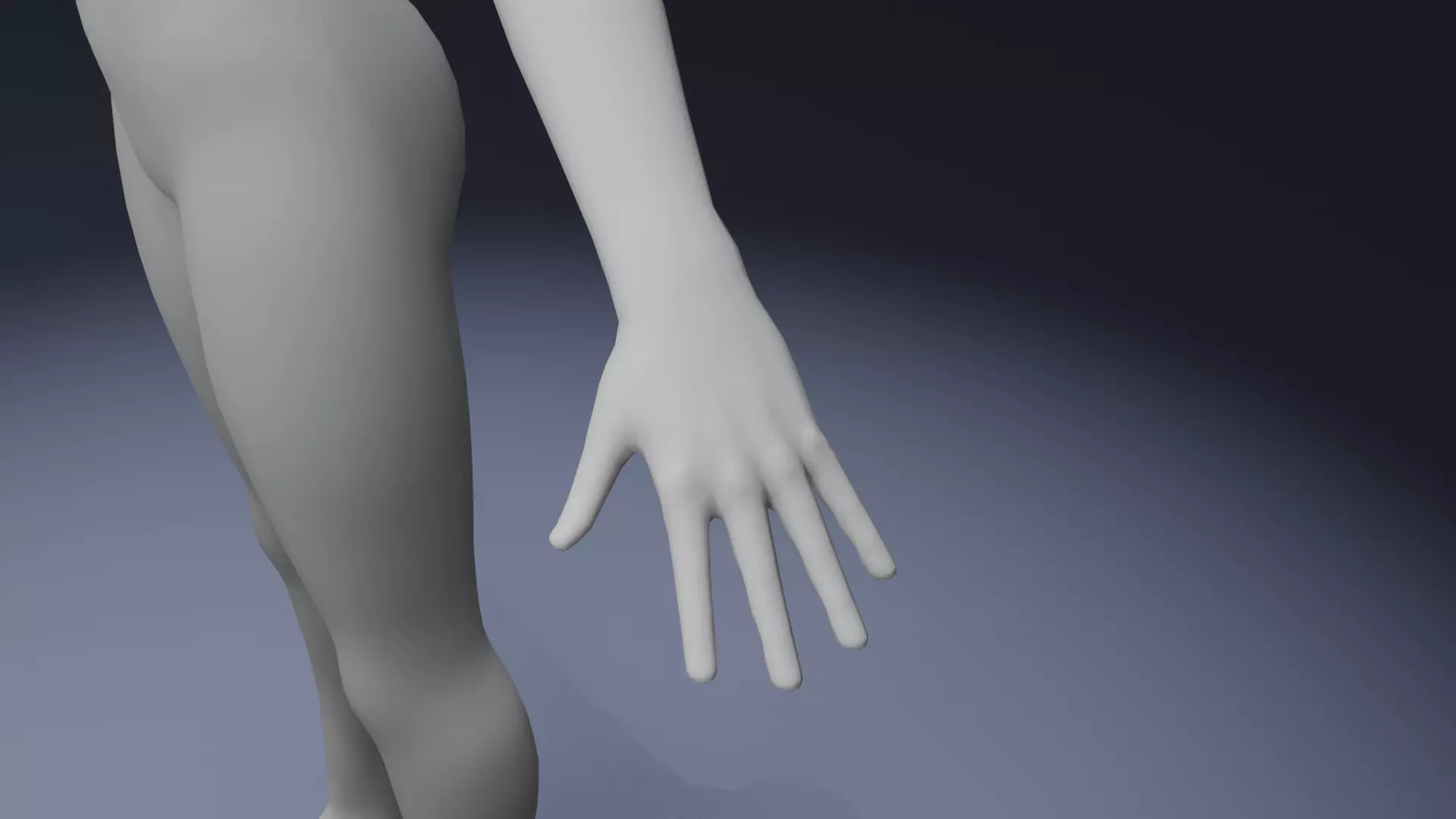 Stylized Human Body Base Mesh IK FK Face Rig Animation Ready Low-poly 3D model_42