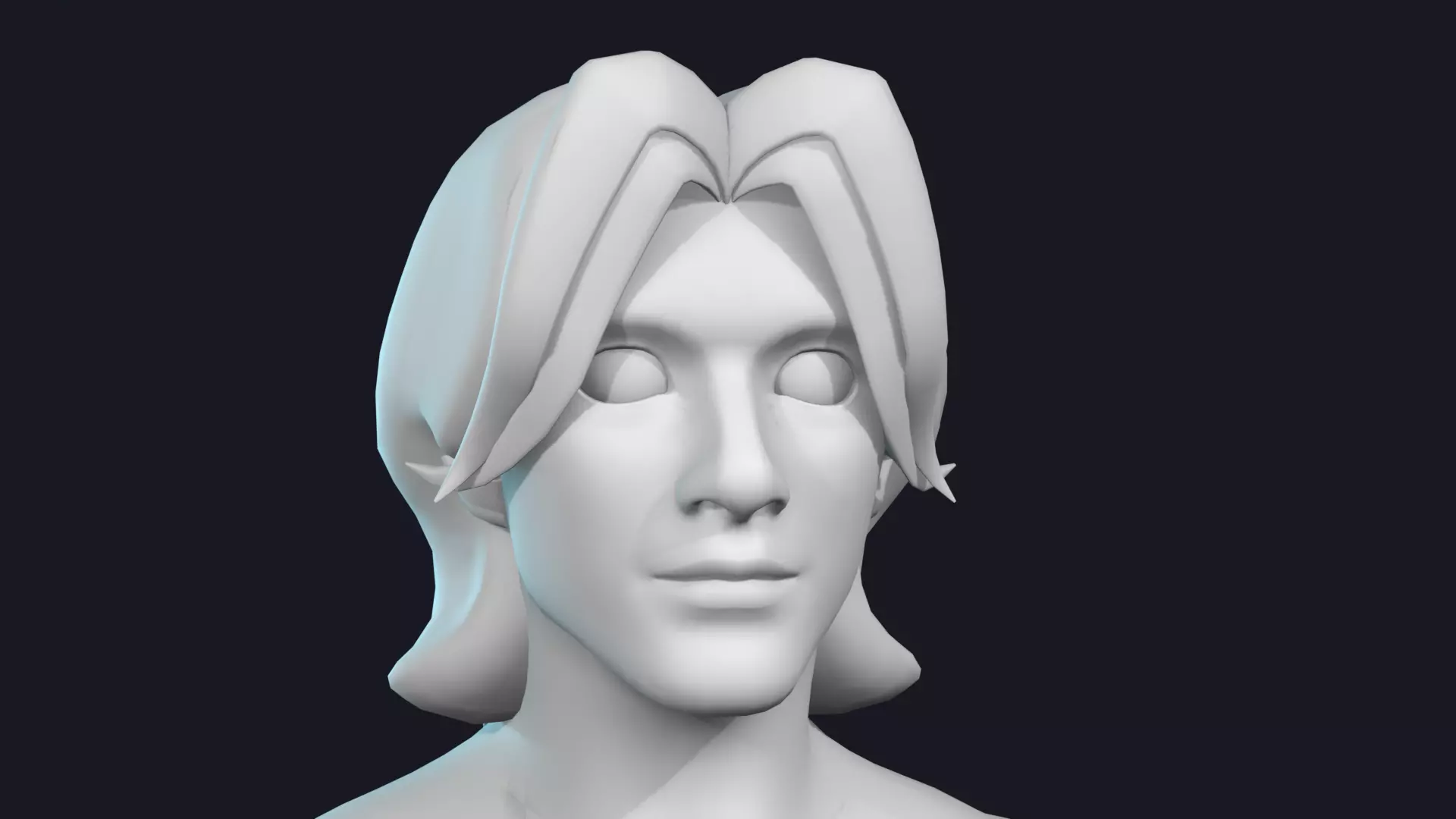 Stylized Human Body Base Mesh IK FK Face Rig Animation Ready Low-poly 3D model_24