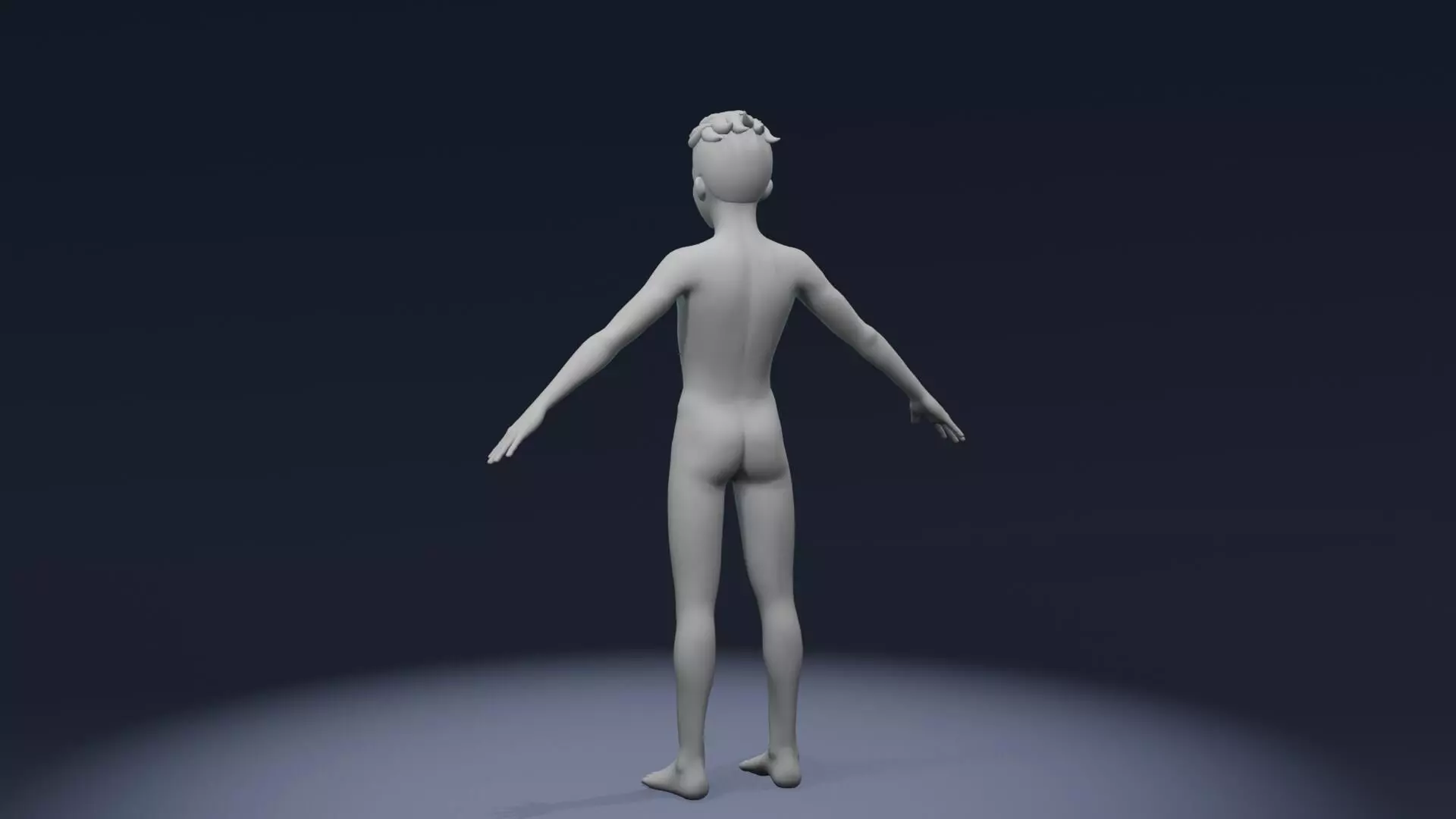 Stylized Human Body Base Mesh IK FK Face Rig Animation Ready Low-poly 3D model_61