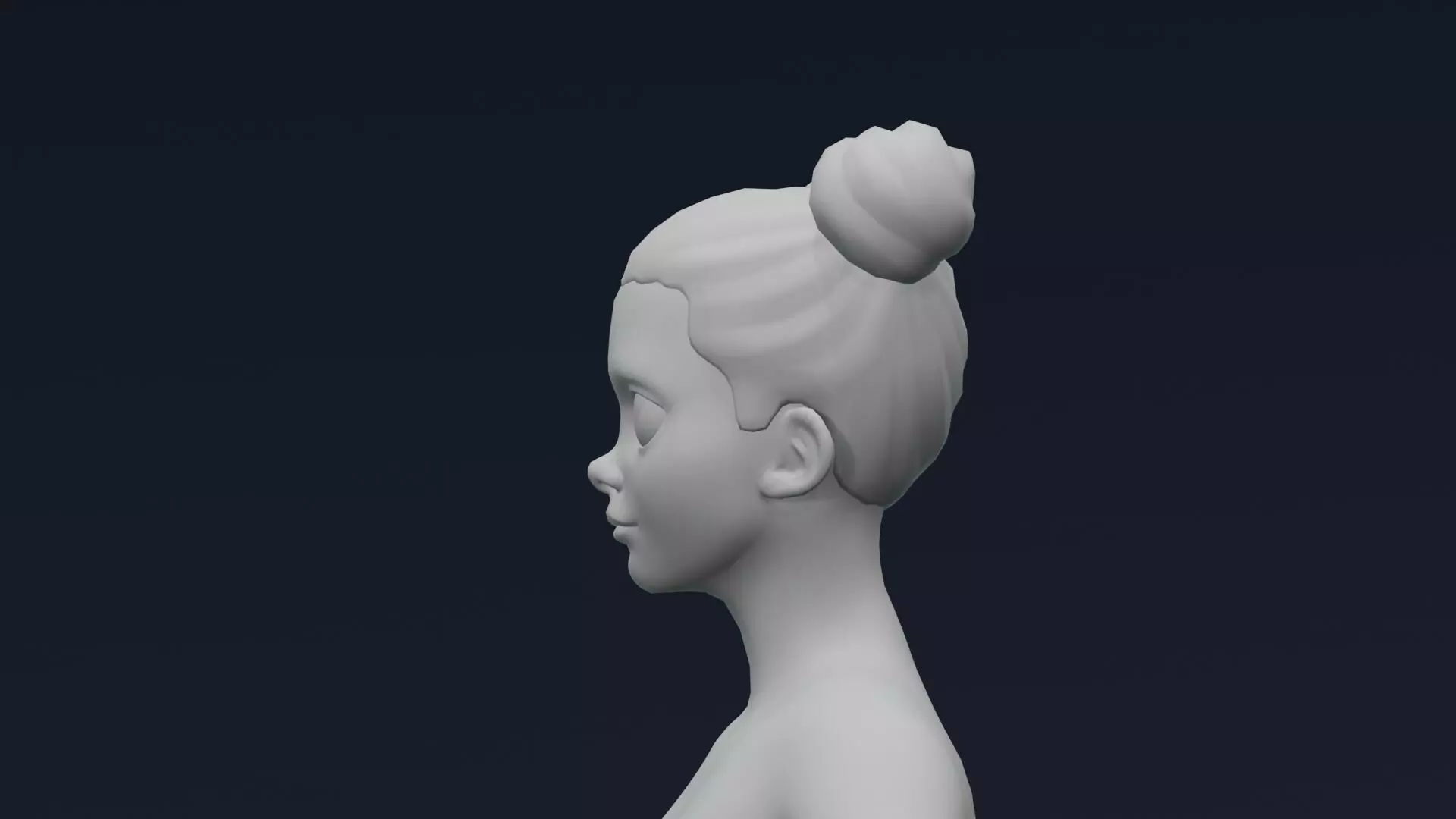 Stylized Human Body Base Mesh IK FK Face Rig Animation Ready Low-poly 3D model_86