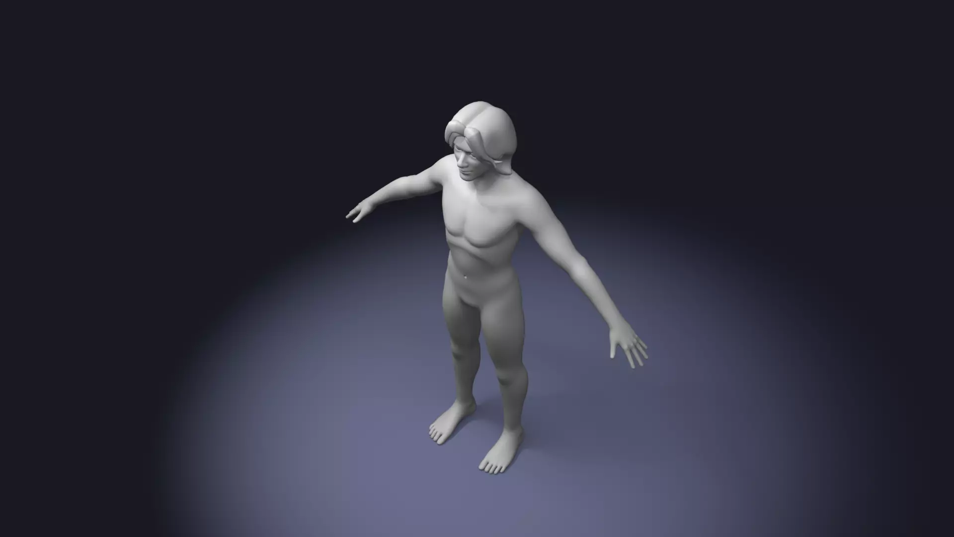 Stylized Human Body Base Mesh IK FK Face Rig Animation Ready Low-poly 3D model_20