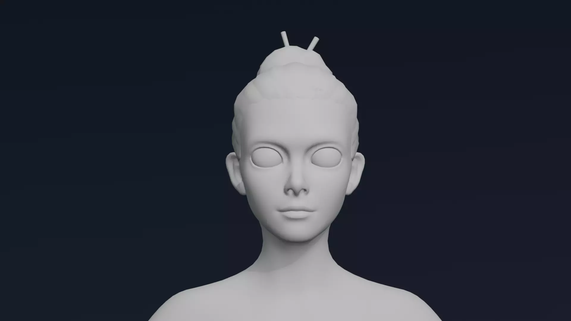 Stylized Human Body Base Mesh IK FK Face Rig Animation Ready Low-poly 3D model_39