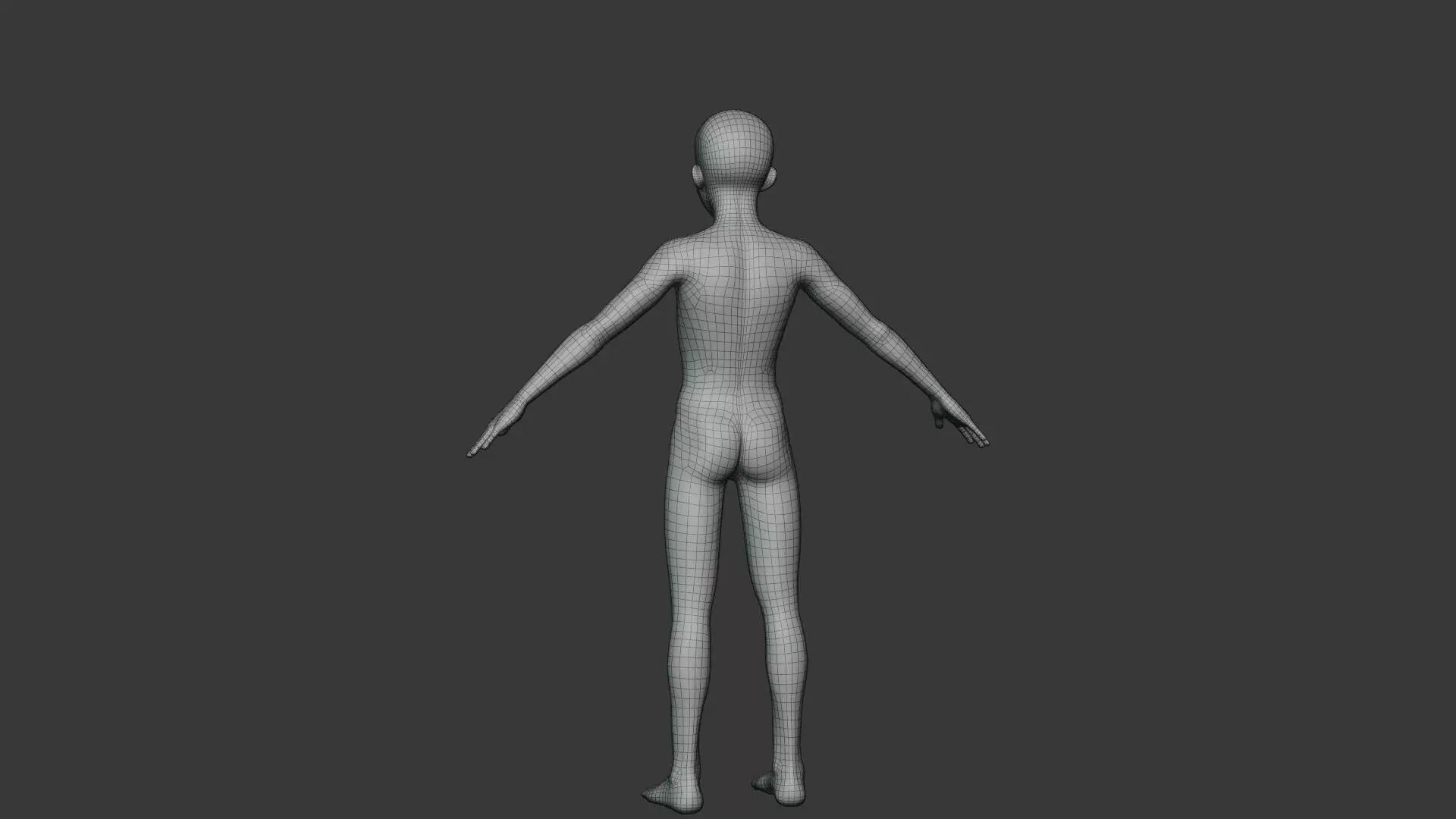 Stylized Human Body Base Mesh IK FK Face Rig Animation Ready Low-poly 3D model_74
