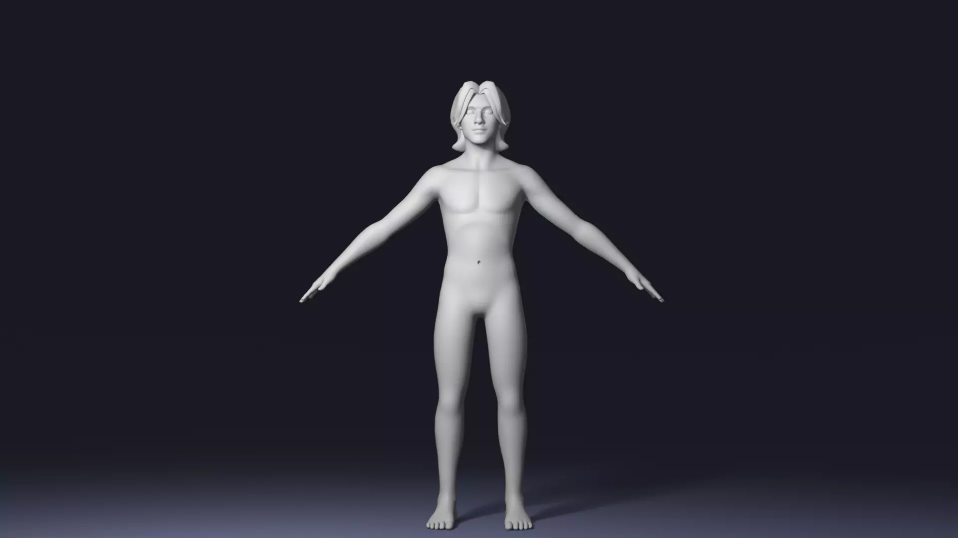 Stylized Human Body Base Mesh IK FK Face Rig Animation Ready Low-poly 3D model_15