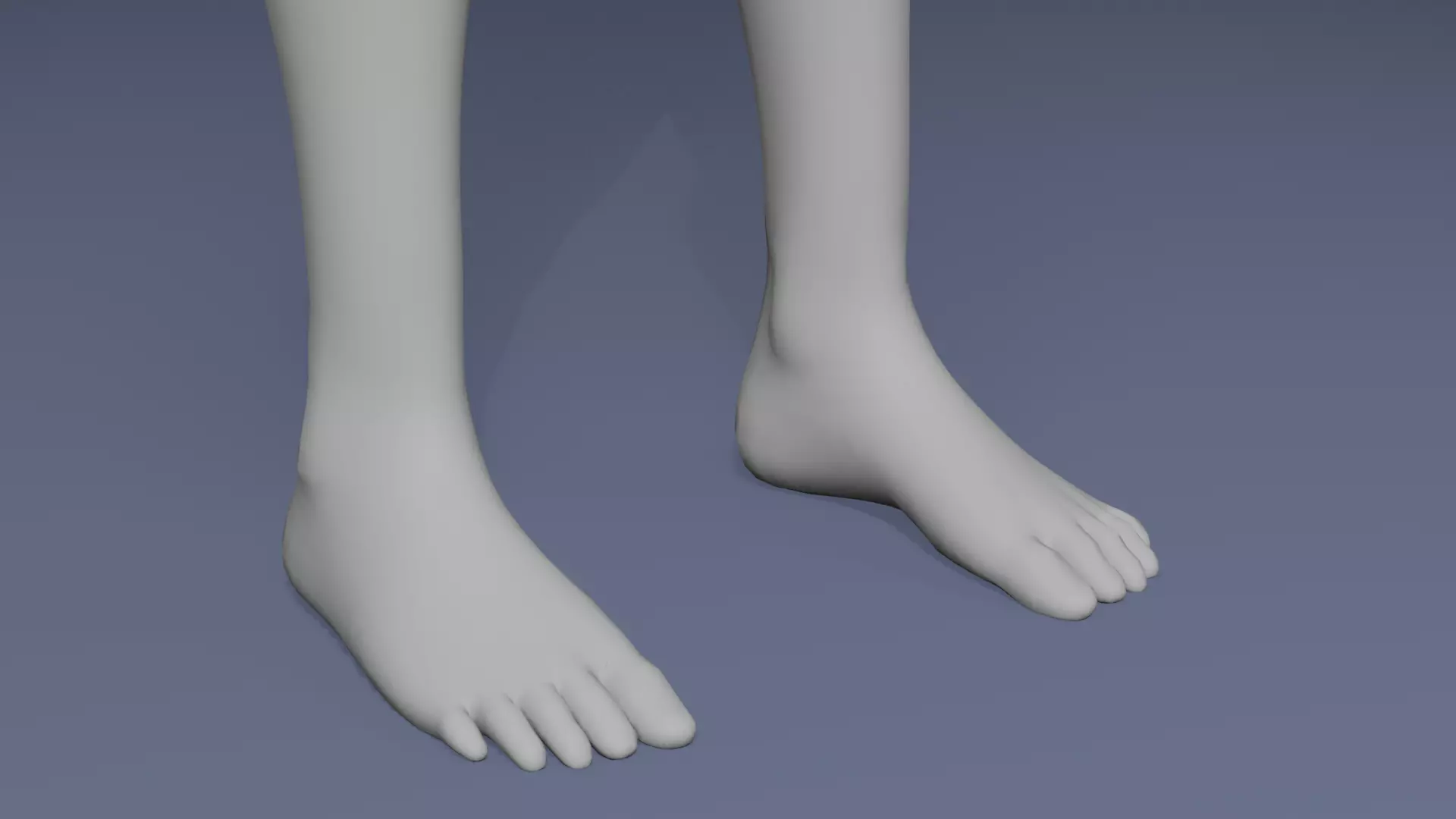 Stylized Human Body Base Mesh IK FK Face Rig Animation Ready Low-poly 3D model_43