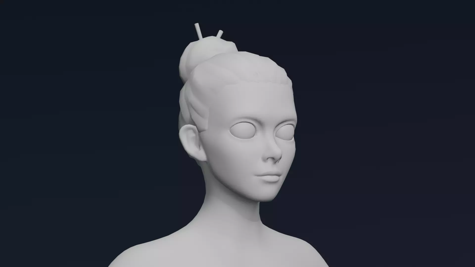 Stylized Human Body Base Mesh IK FK Face Rig Animation Ready Low-poly 3D model_38