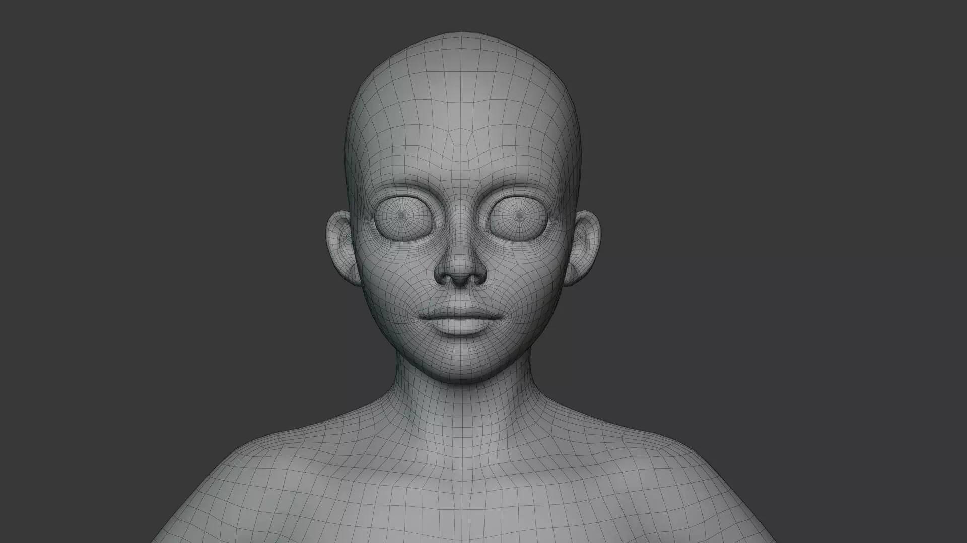 Stylized Human Body Base Mesh IK FK Face Rig Animation Ready Low-poly 3D model_73