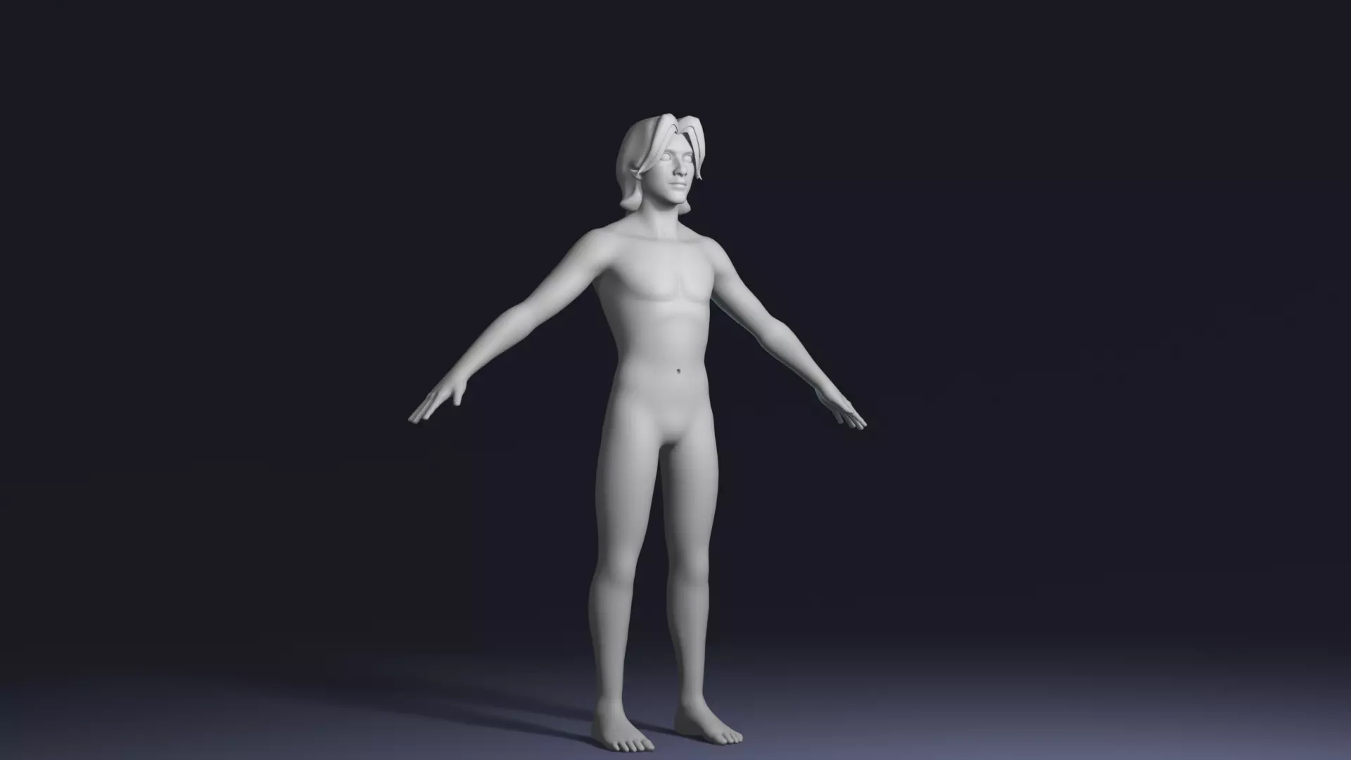 Stylized Human Body Base Mesh IK FK Face Rig Animation Ready Low-poly 3D model_16