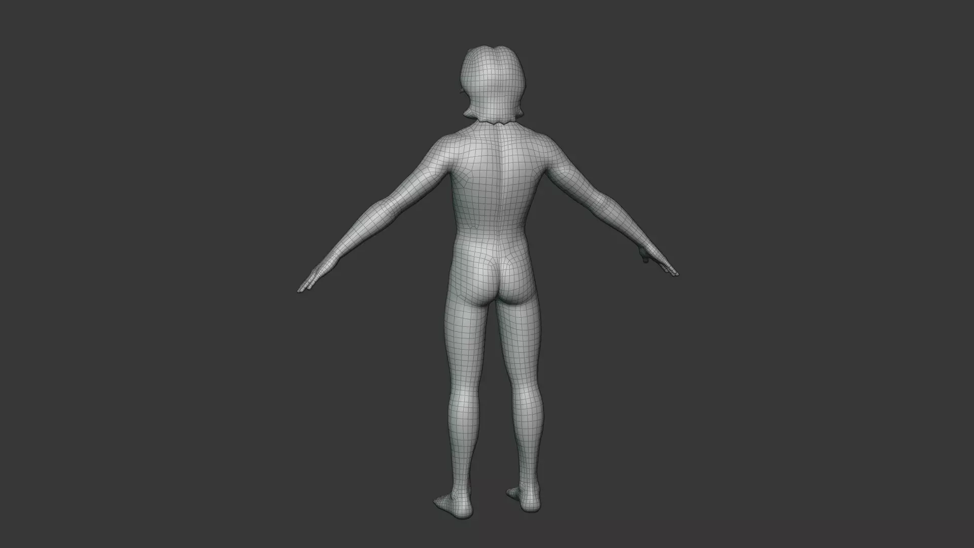 Stylized Human Body Base Mesh IK FK Face Rig Animation Ready Low-poly 3D model_26