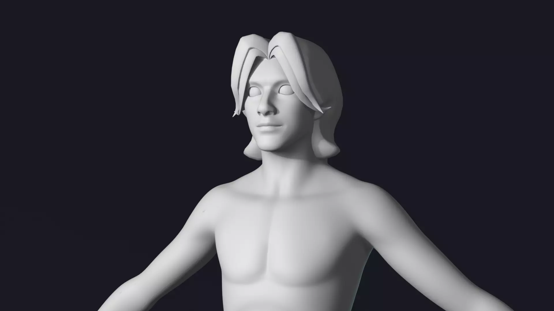 Stylized Human Body Base Mesh IK FK Face Rig Animation Ready Low-poly 3D model_17