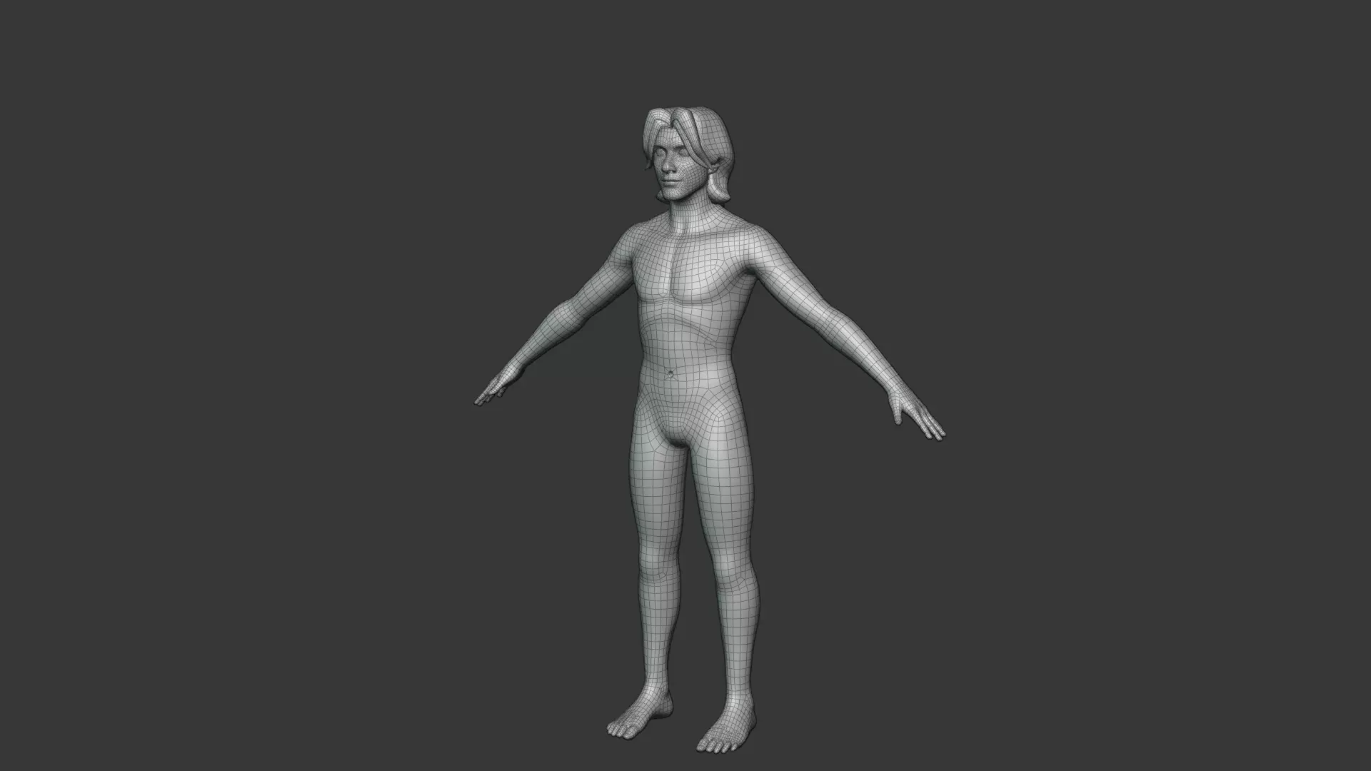 Stylized Human Body Base Mesh IK FK Face Rig Animation Ready Low-poly 3D model_25
