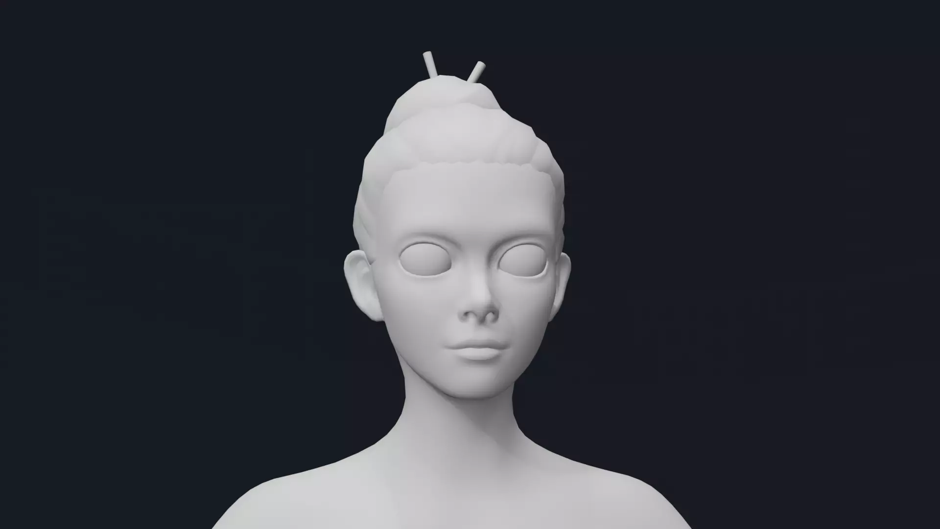 Stylized Human Body Base Mesh IK FK Face Rig Animation Ready Low-poly 3D model_41