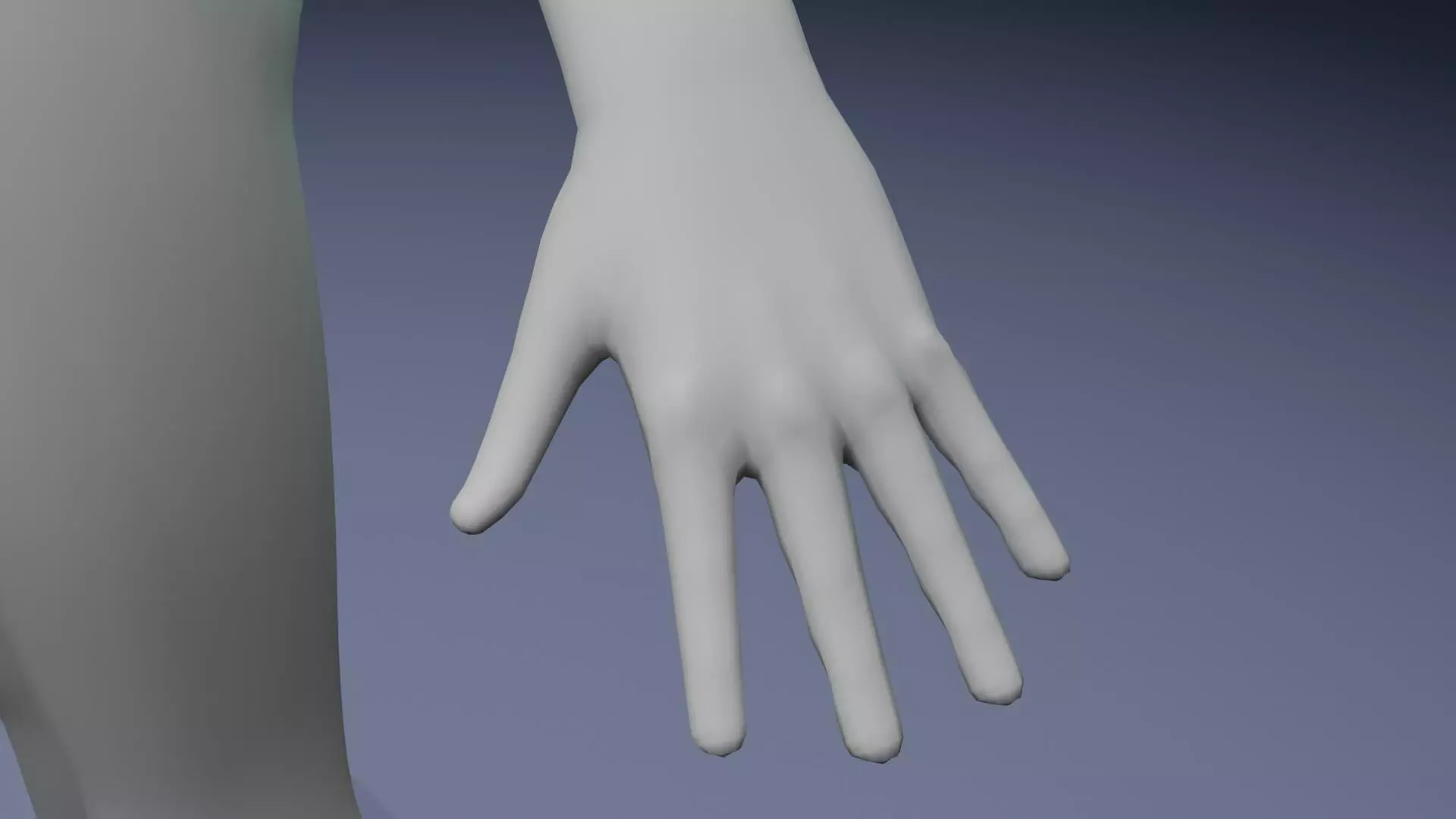 Stylized Human Body Base Mesh IK FK Face Rig Animation Ready Low-poly 3D model_90