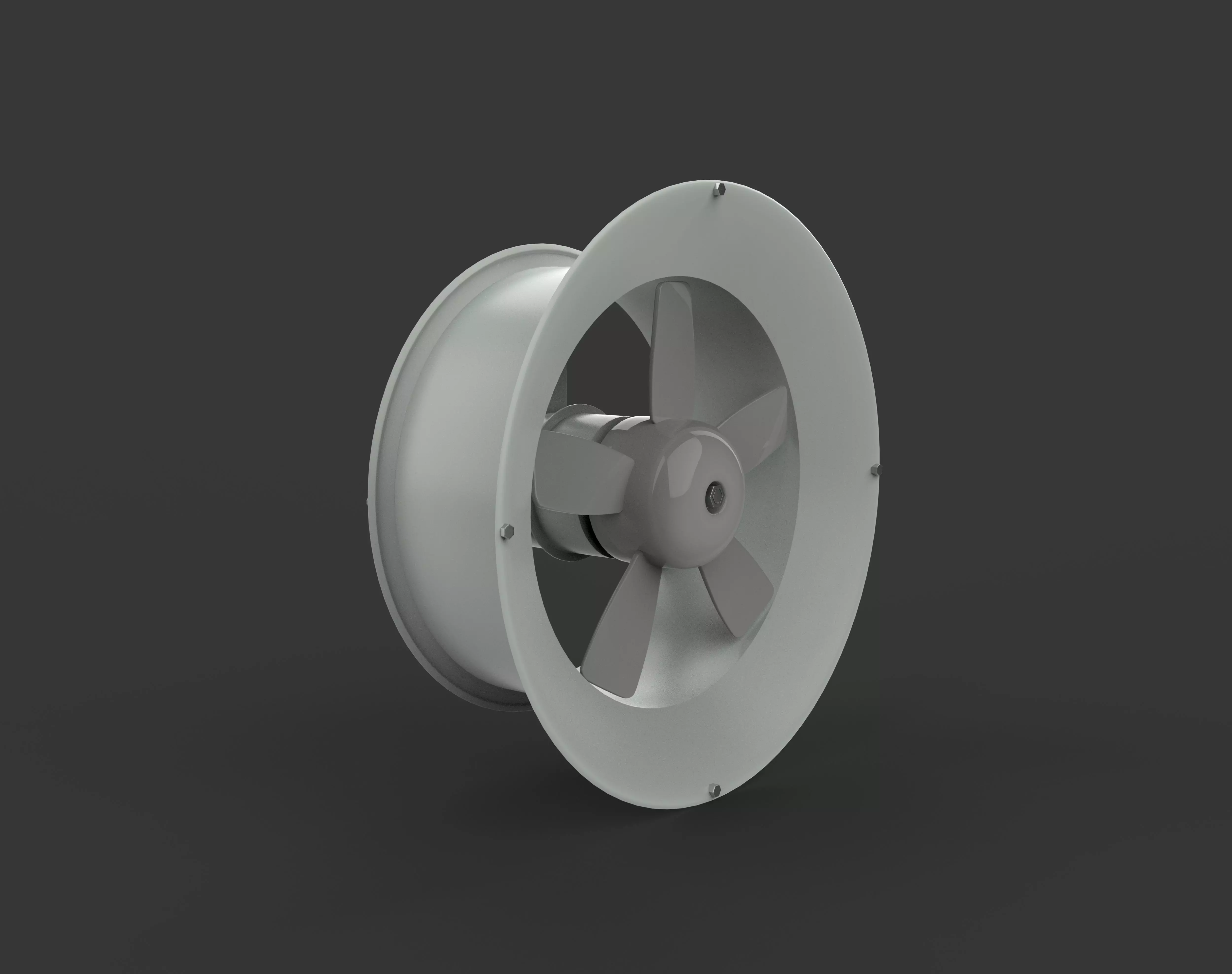 Window Exhaust Fan  3D model_7