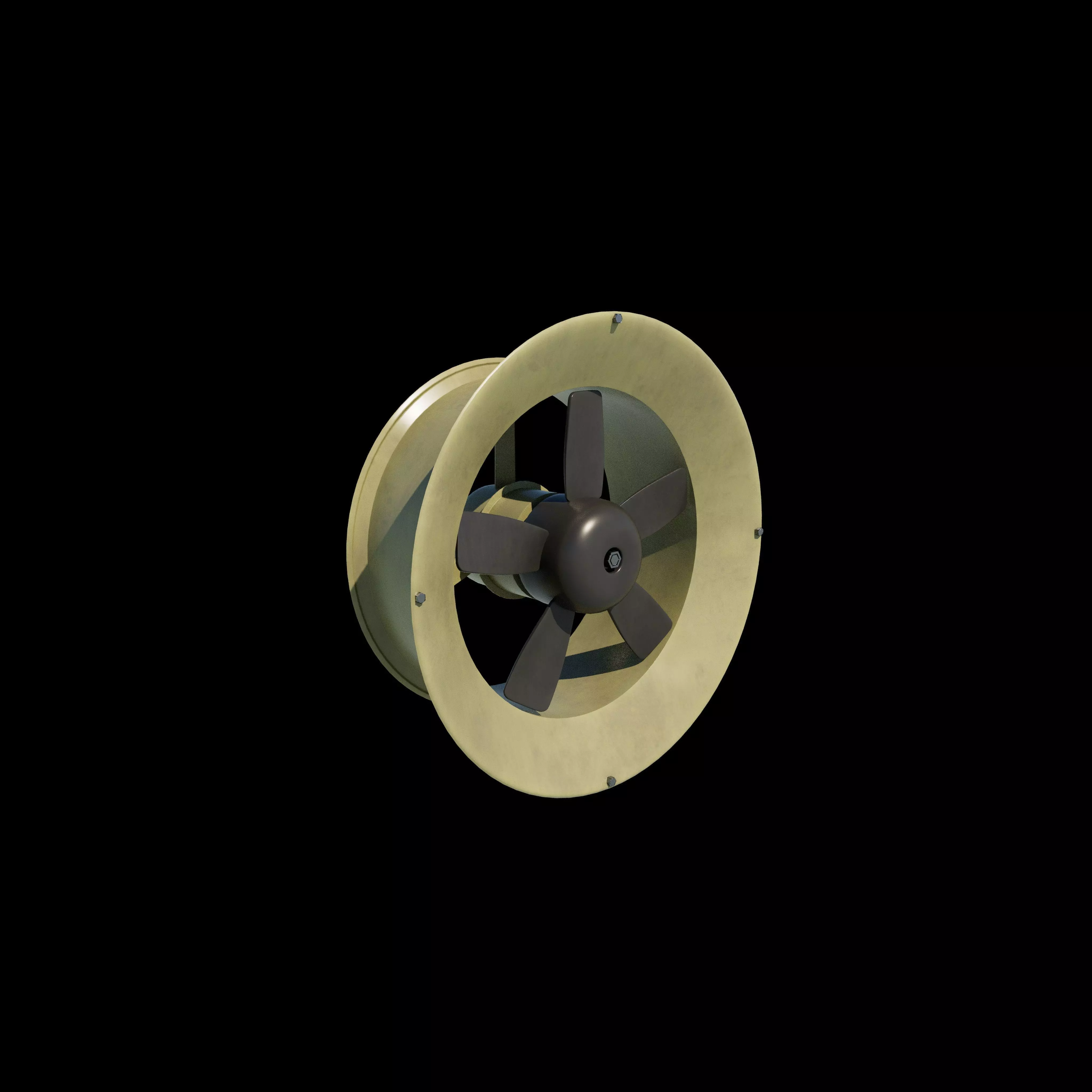 Window Exhaust Fan  3D model_2