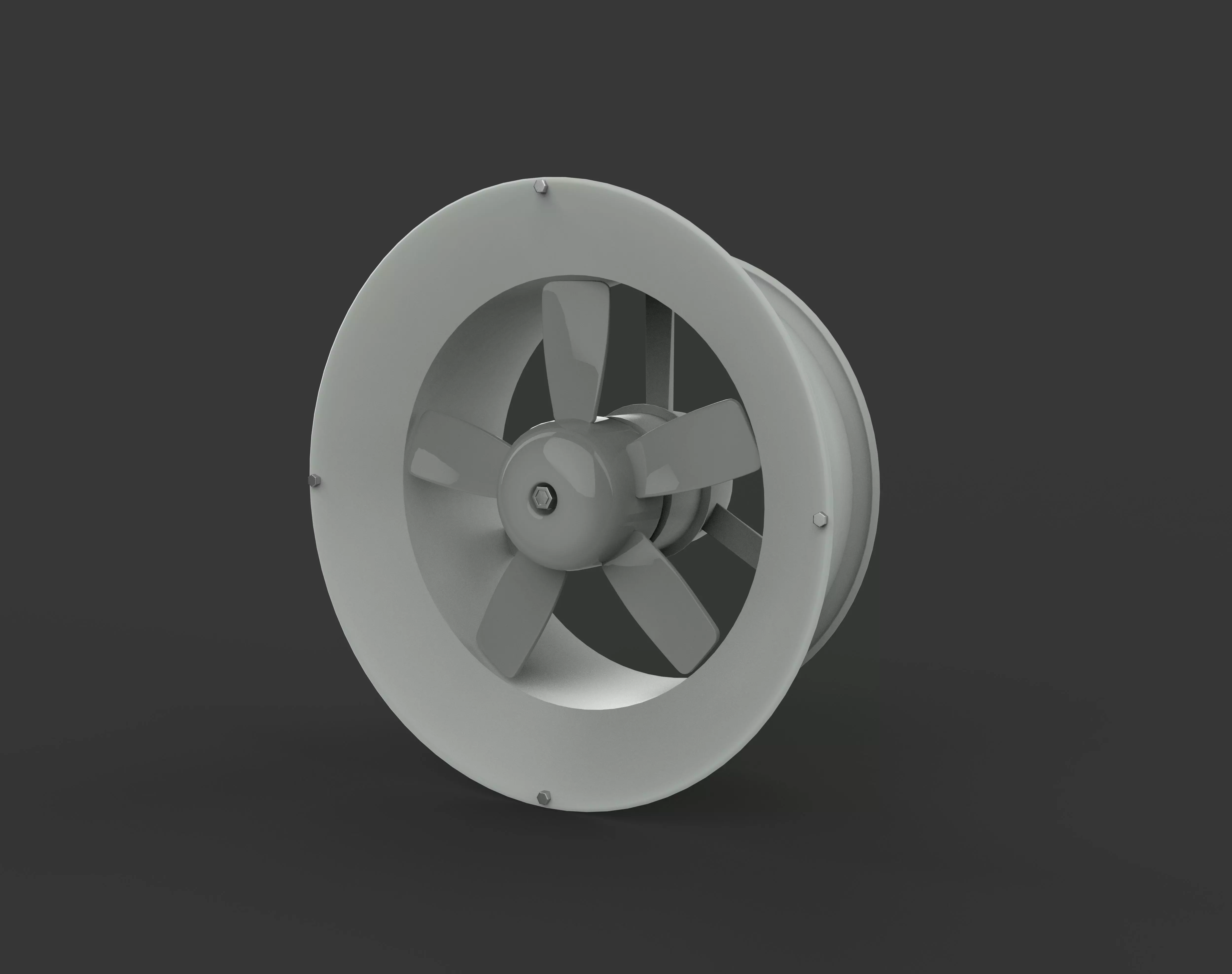 Window Exhaust Fan  3D model_6
