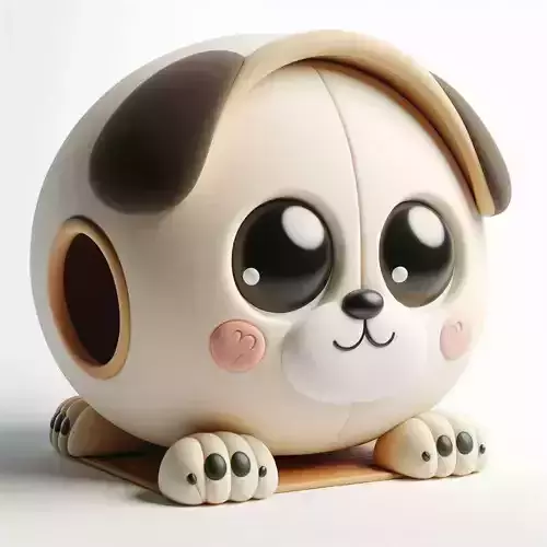 Cute Cat Saving Pot Showpiece 3D Printable Coin Holder