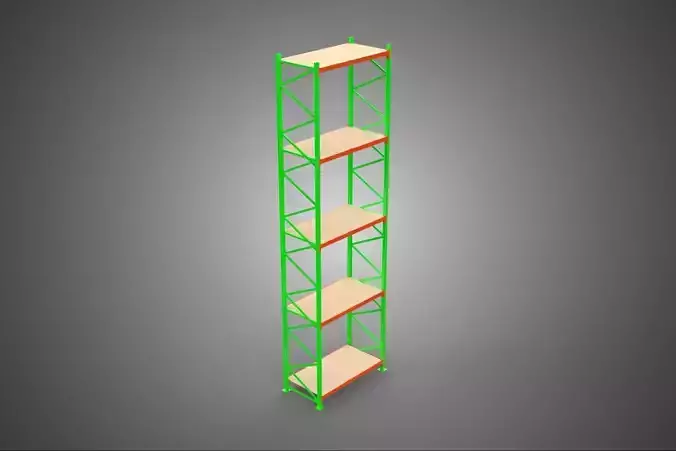 VERTICAL UPRIGHT TOWER WOOD STEEL METAL SHELVING STORAGE RACK UP