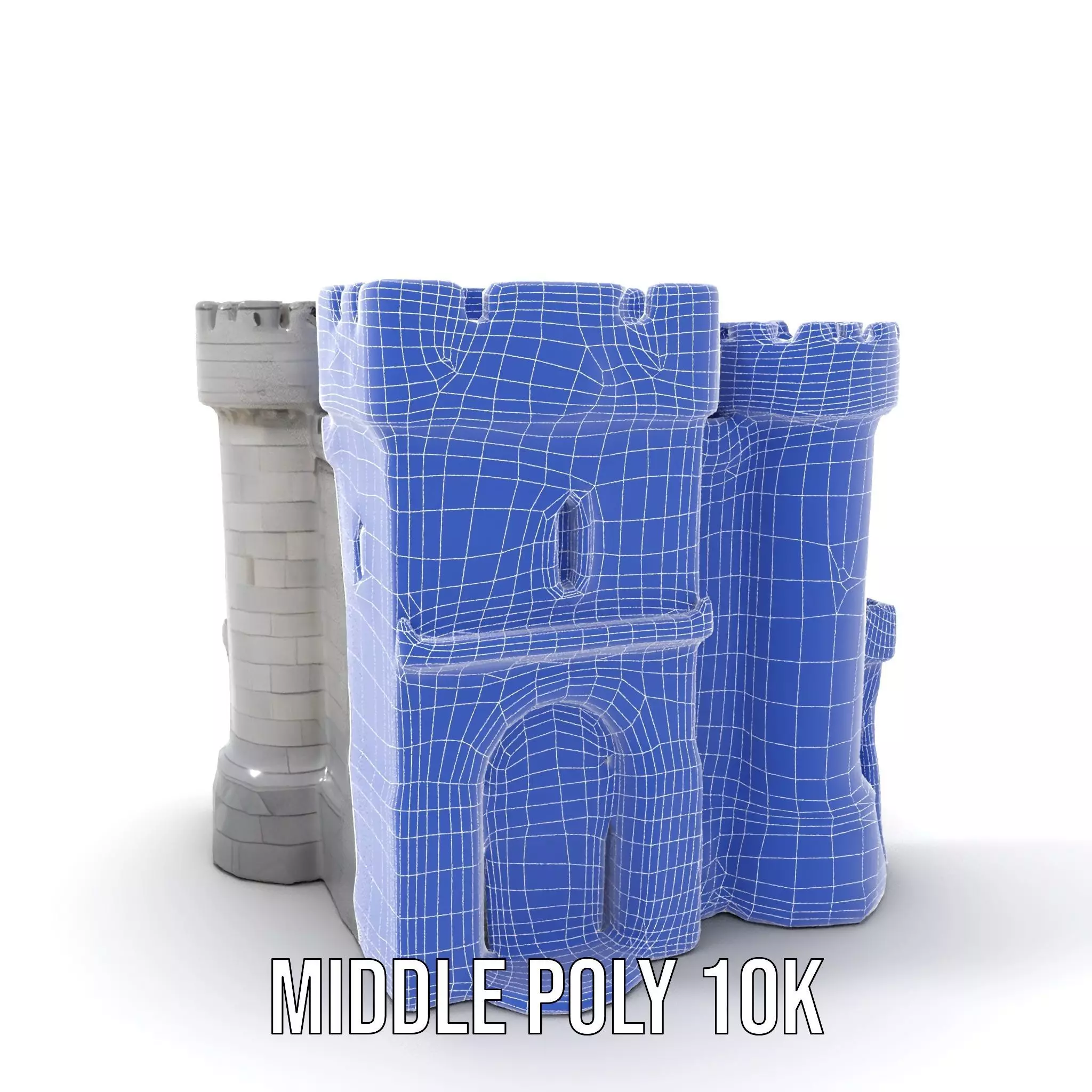 Medieval Stone Fortress model pack Low-poly 3D model_23