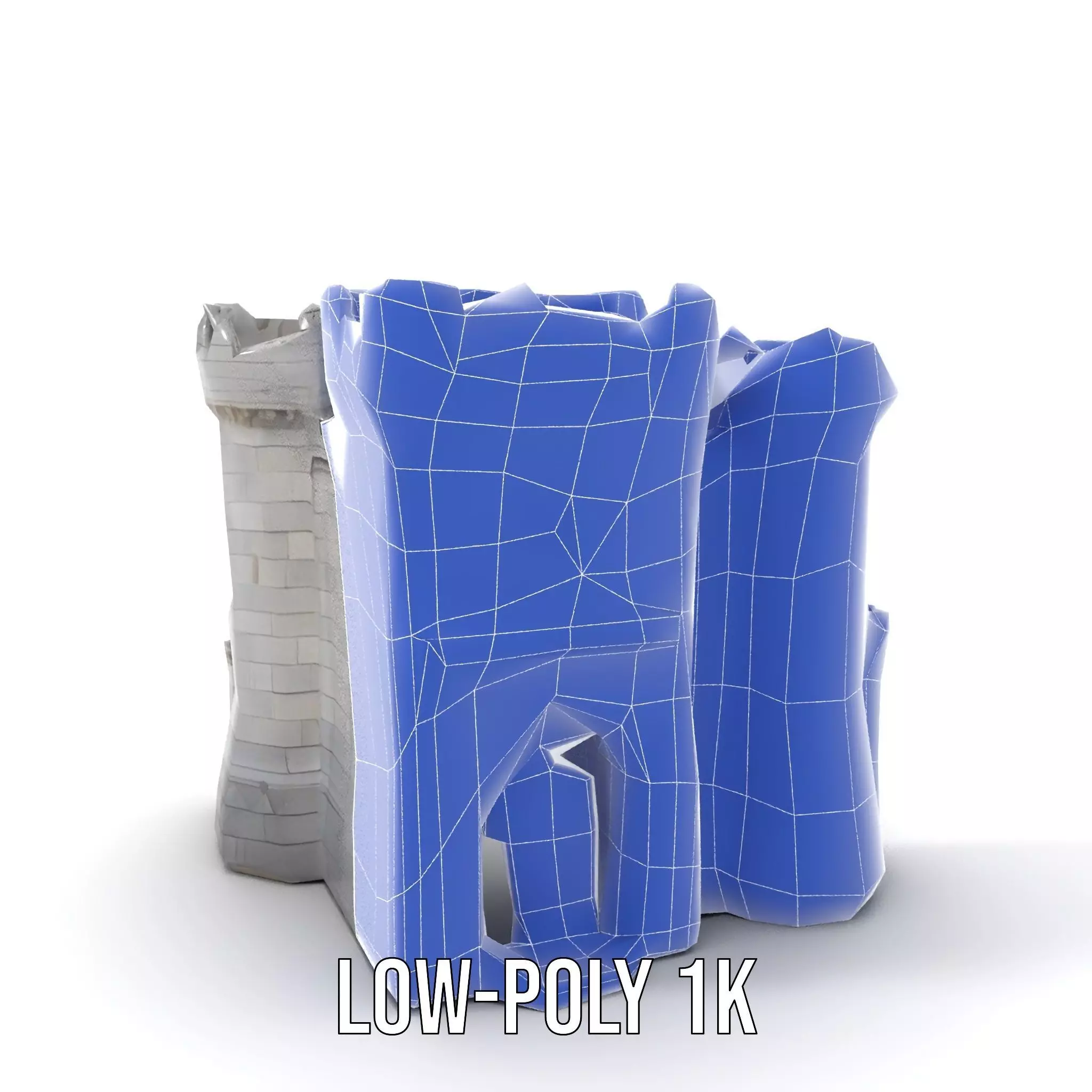 Medieval Stone Fortress model pack Low-poly 3D model_24