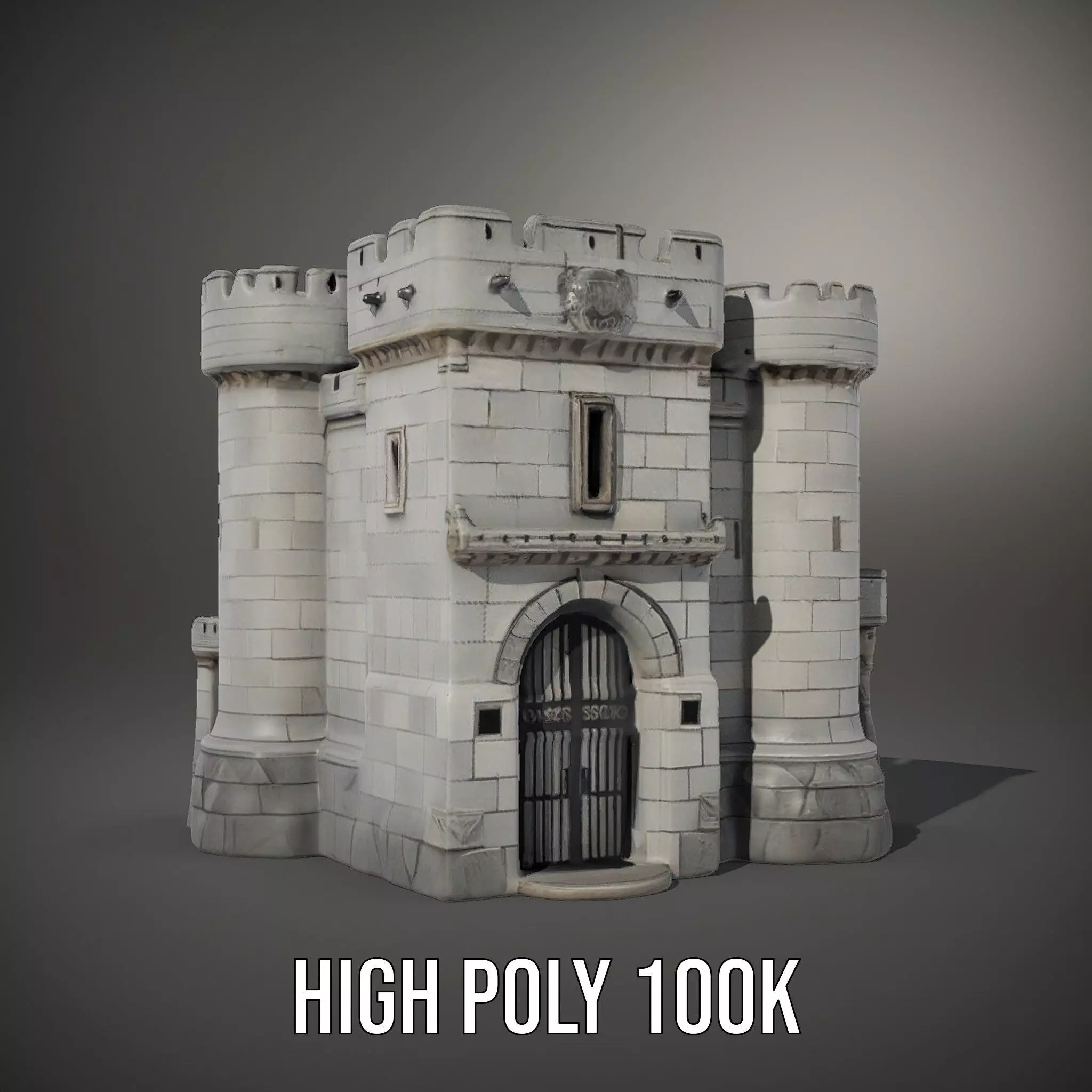 Medieval Stone Fortress model pack Low-poly 3D model_10