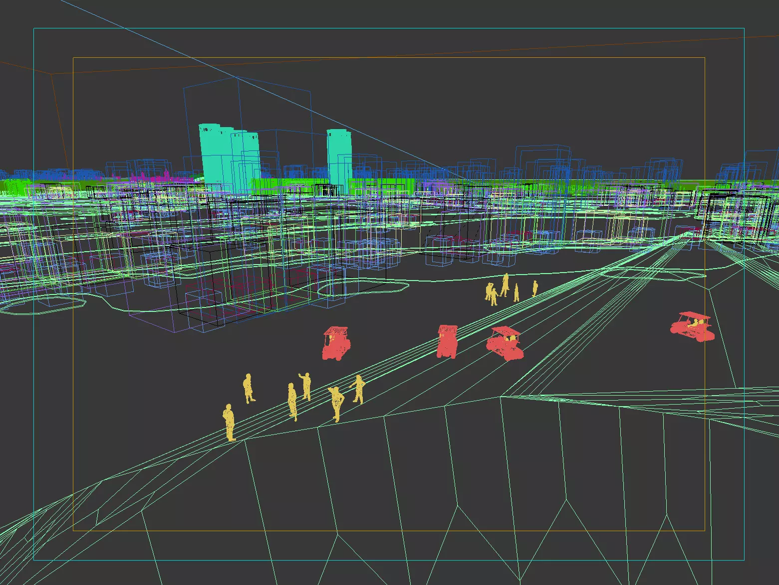 Golf course Low-poly 3D model_6