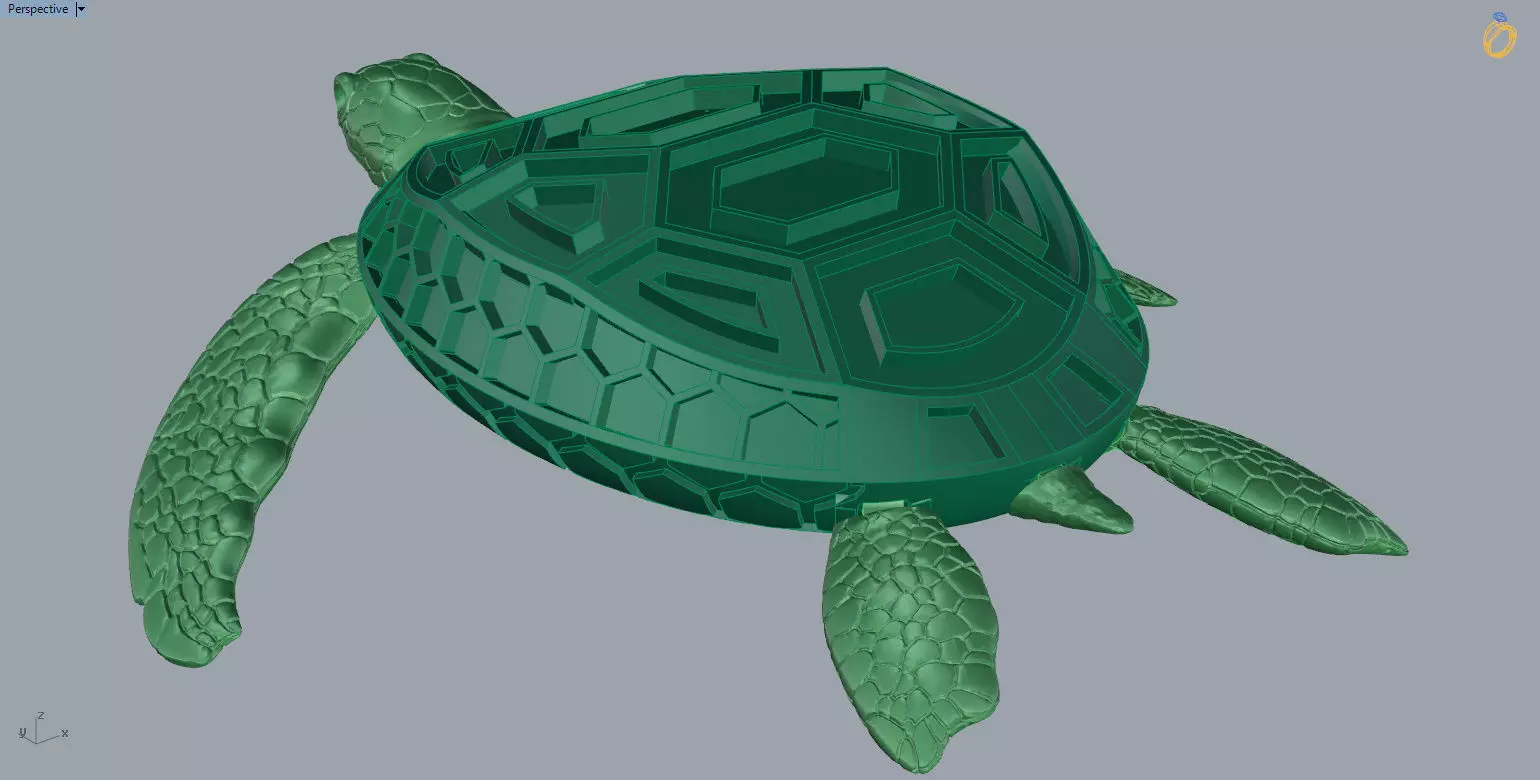 pendant Turtle 3D print model_8