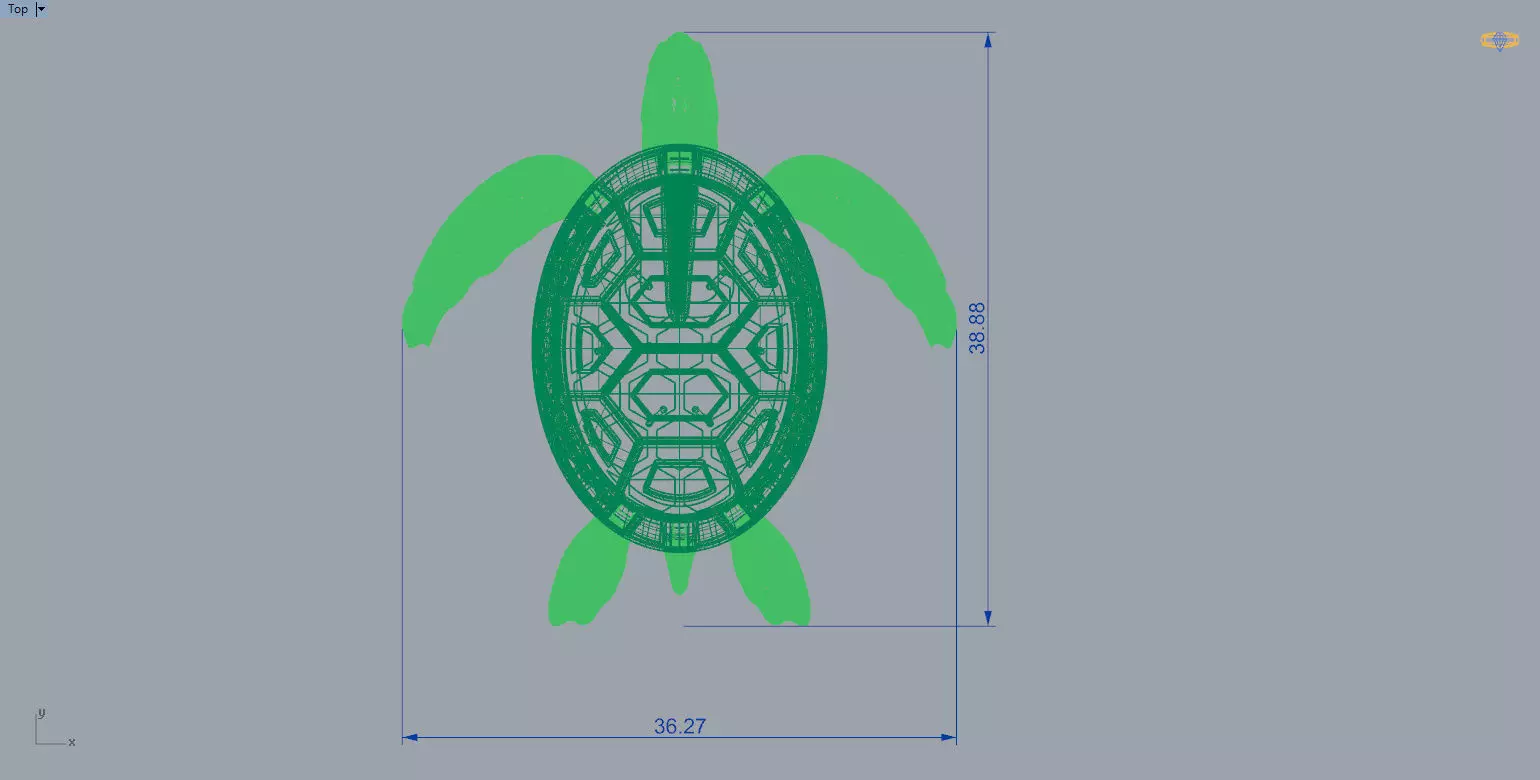 pendant Turtle 3D print model_14