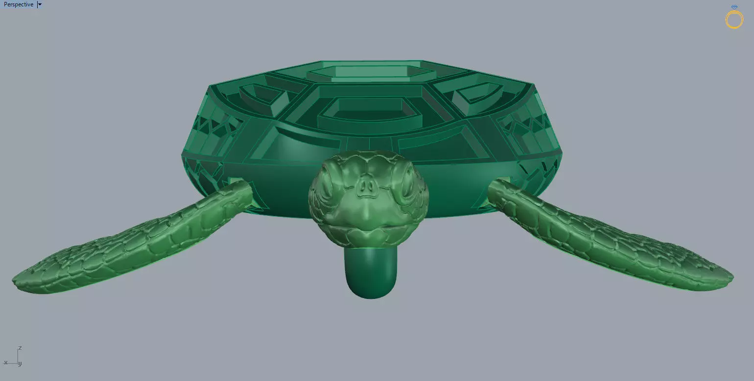 pendant Turtle 3D print model_5