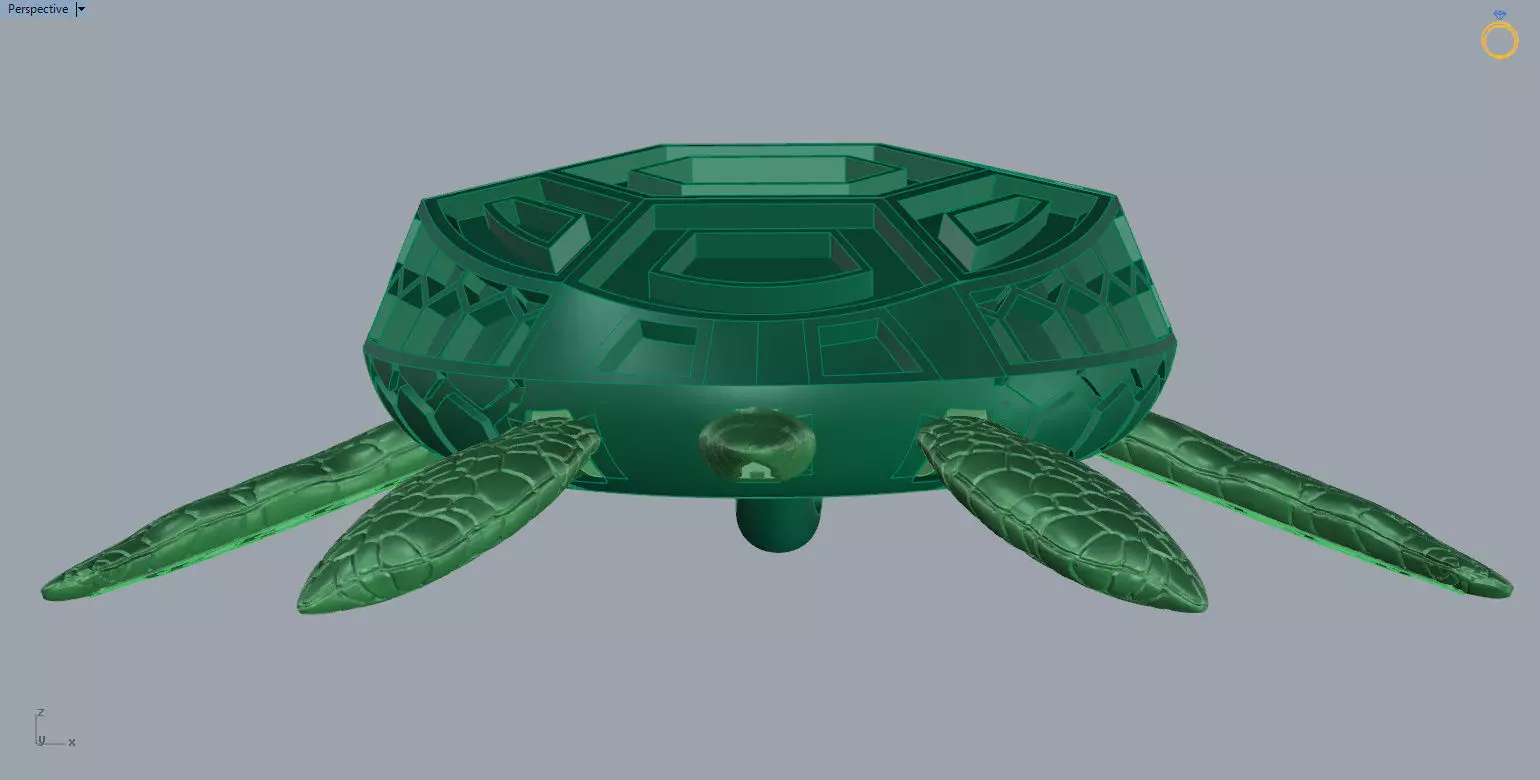 pendant Turtle 3D print model_9