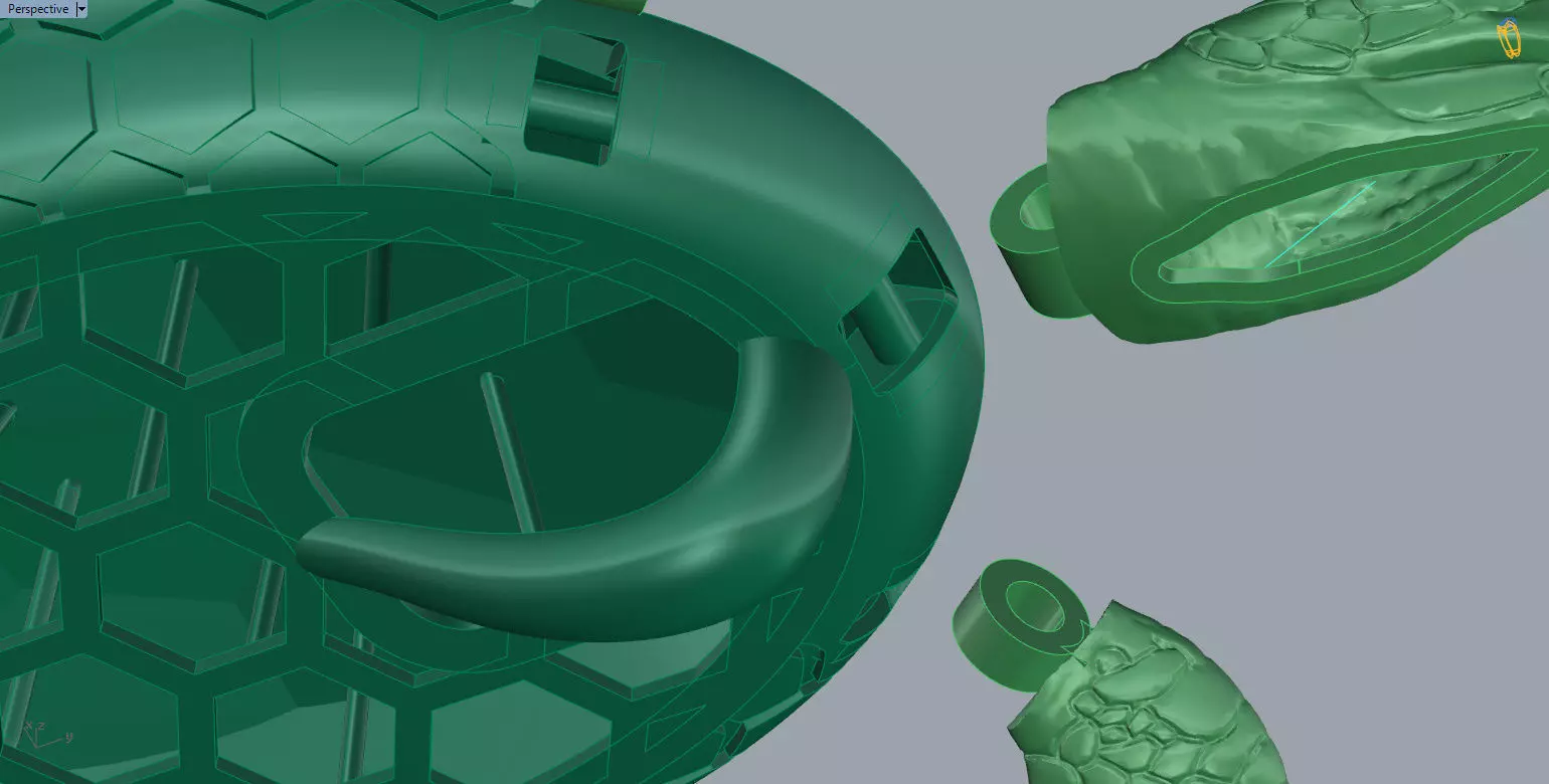 pendant Turtle 3D print model_11