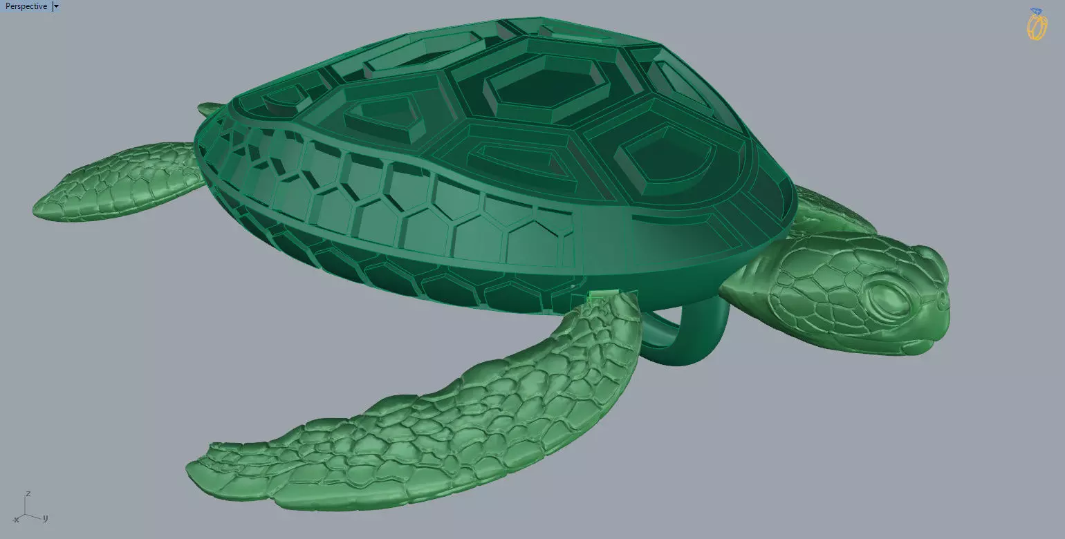 pendant Turtle 3D print model_4