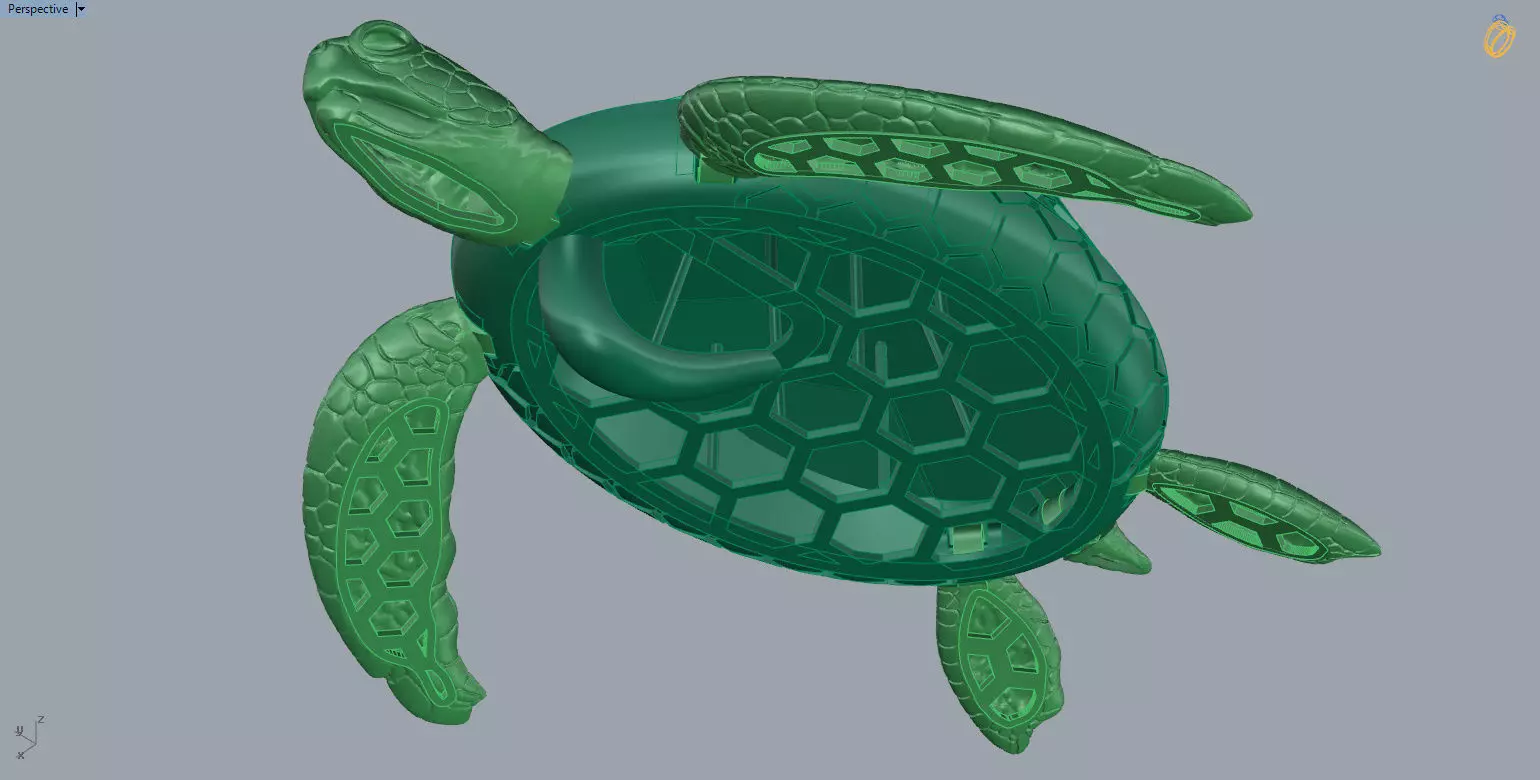 pendant Turtle 3D print model_6