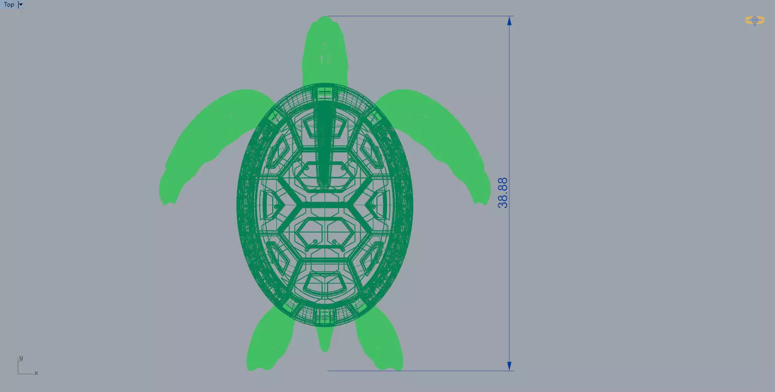 pendant Turtle 3D print model_13