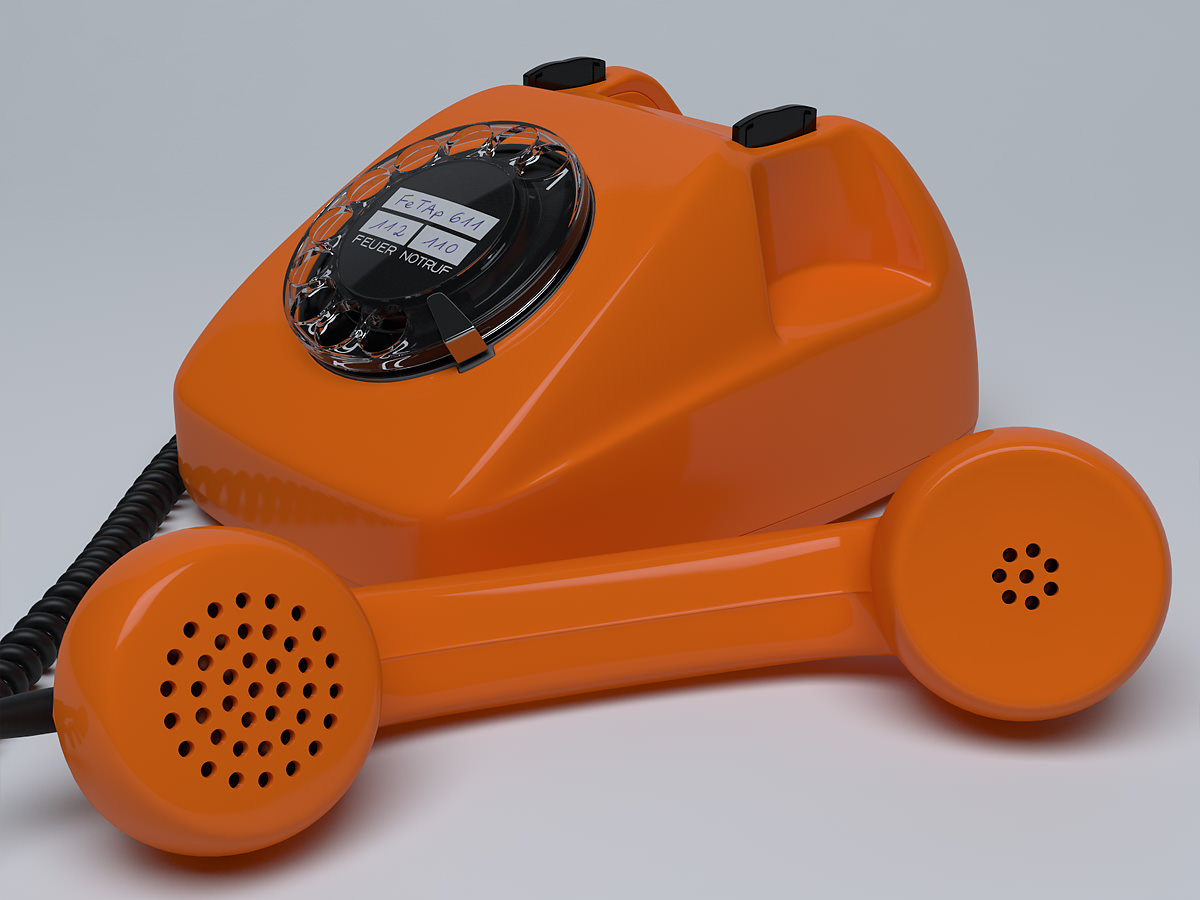 Retro Telephone FeTAp 611 3D model_2
