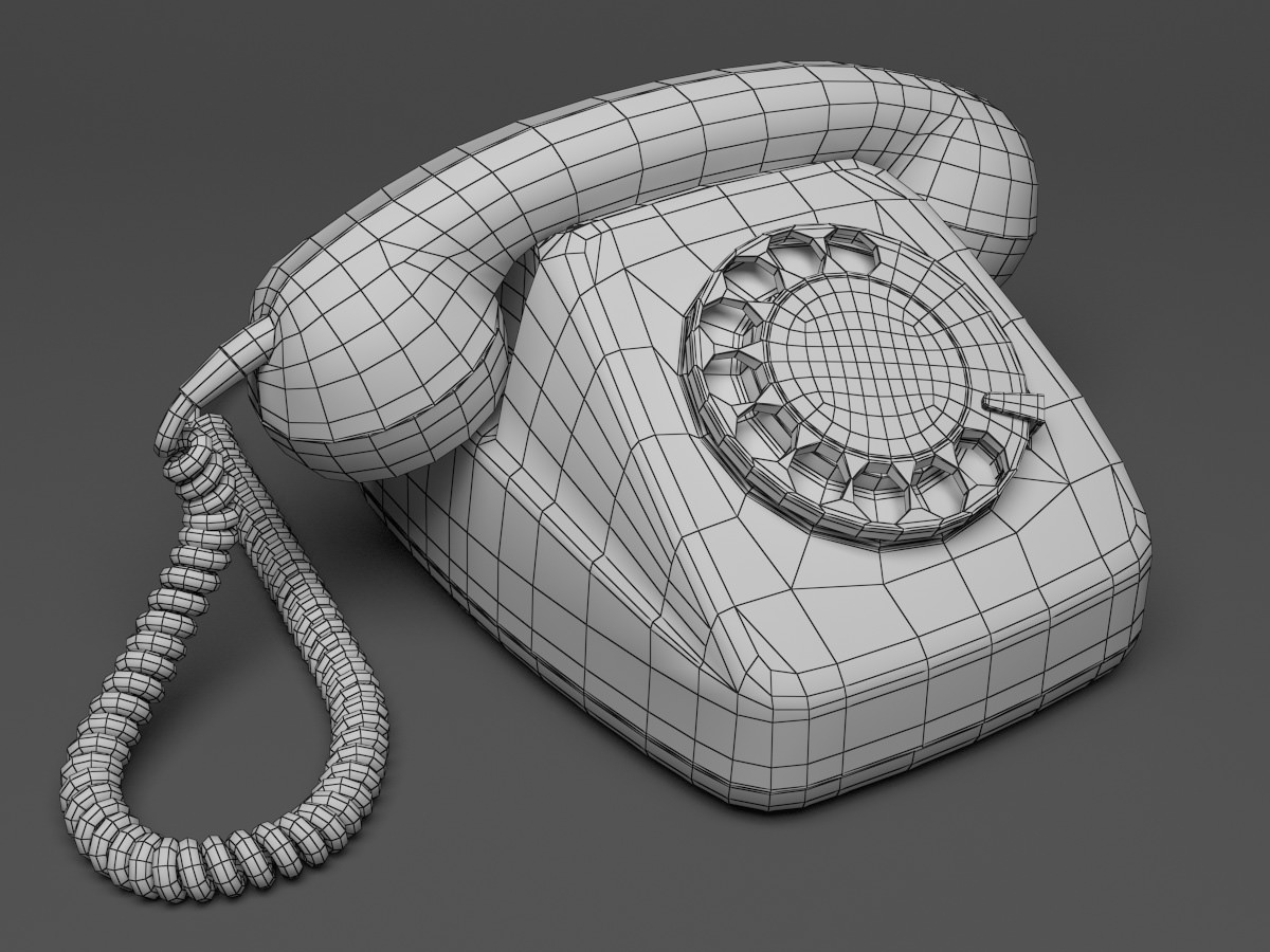 Retro Telephone FeTAp 611 3D model_9