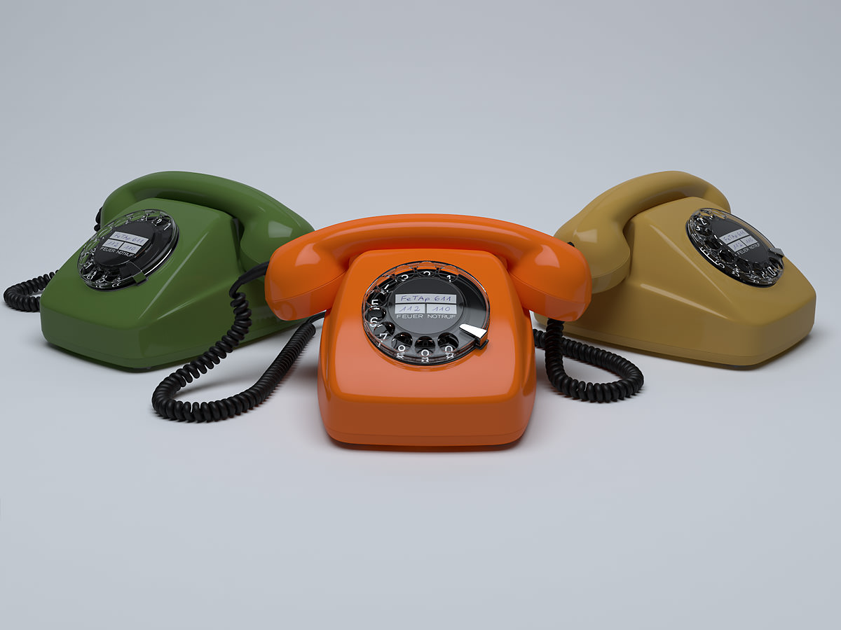 Retro Telephone FeTAp 611 3D model_1