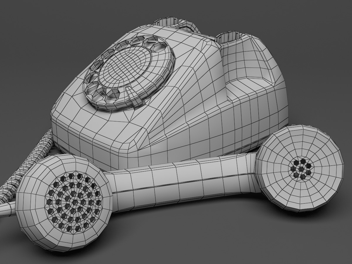 Retro Telephone FeTAp 611 3D model_11