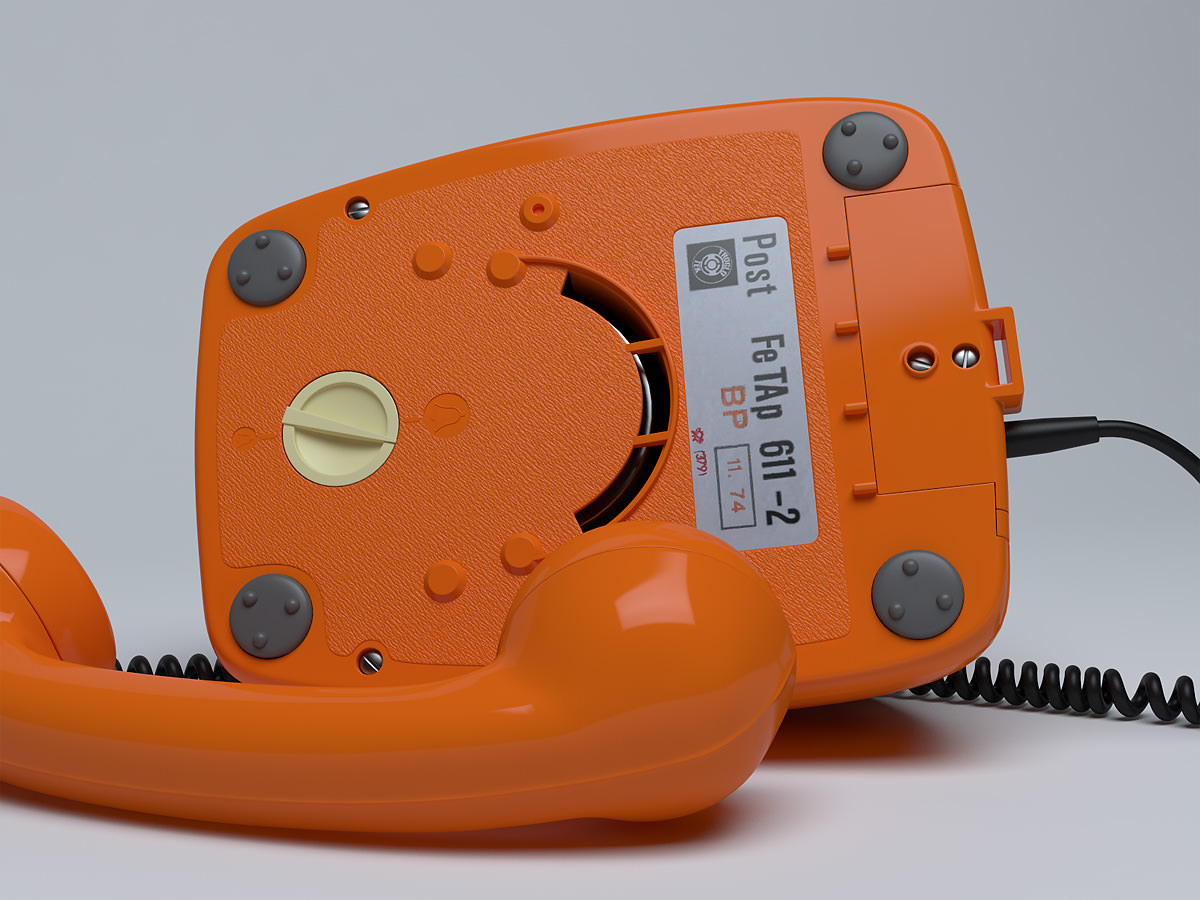 Retro Telephone FeTAp 611 3D model_3